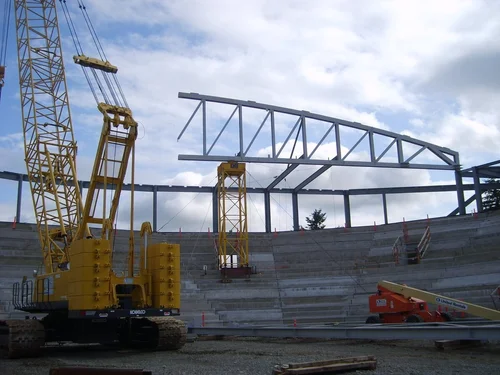 Abbotsford Sports Centre — steel framing