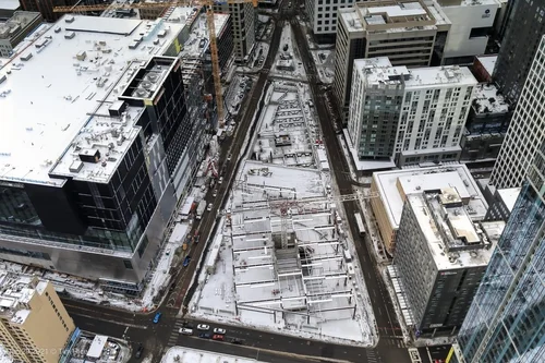 WSCC Addition — snowy site overview