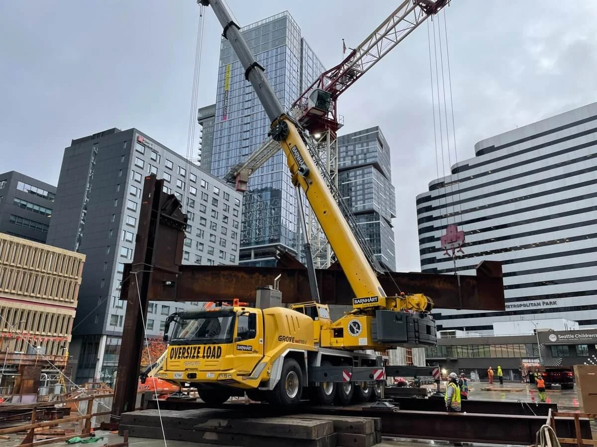 WSCC Addition — crane erection