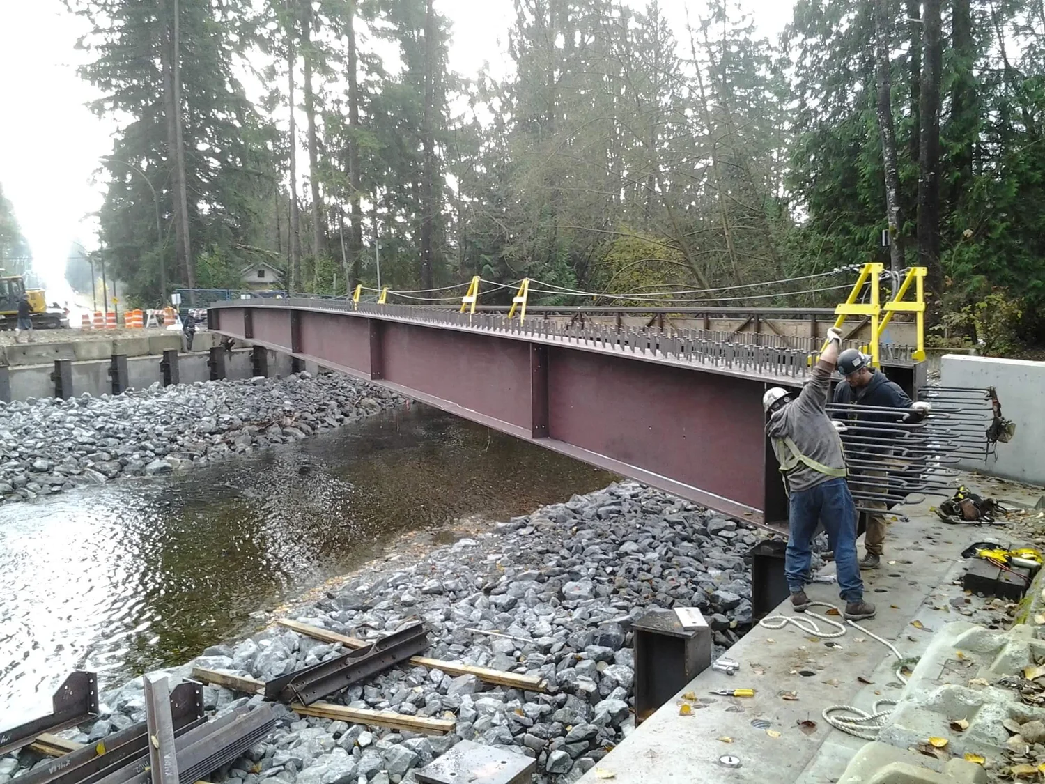 232nd Street Bridge girder placement
