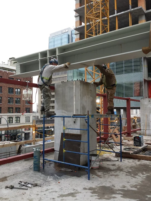 Telus Gardens — structural steel