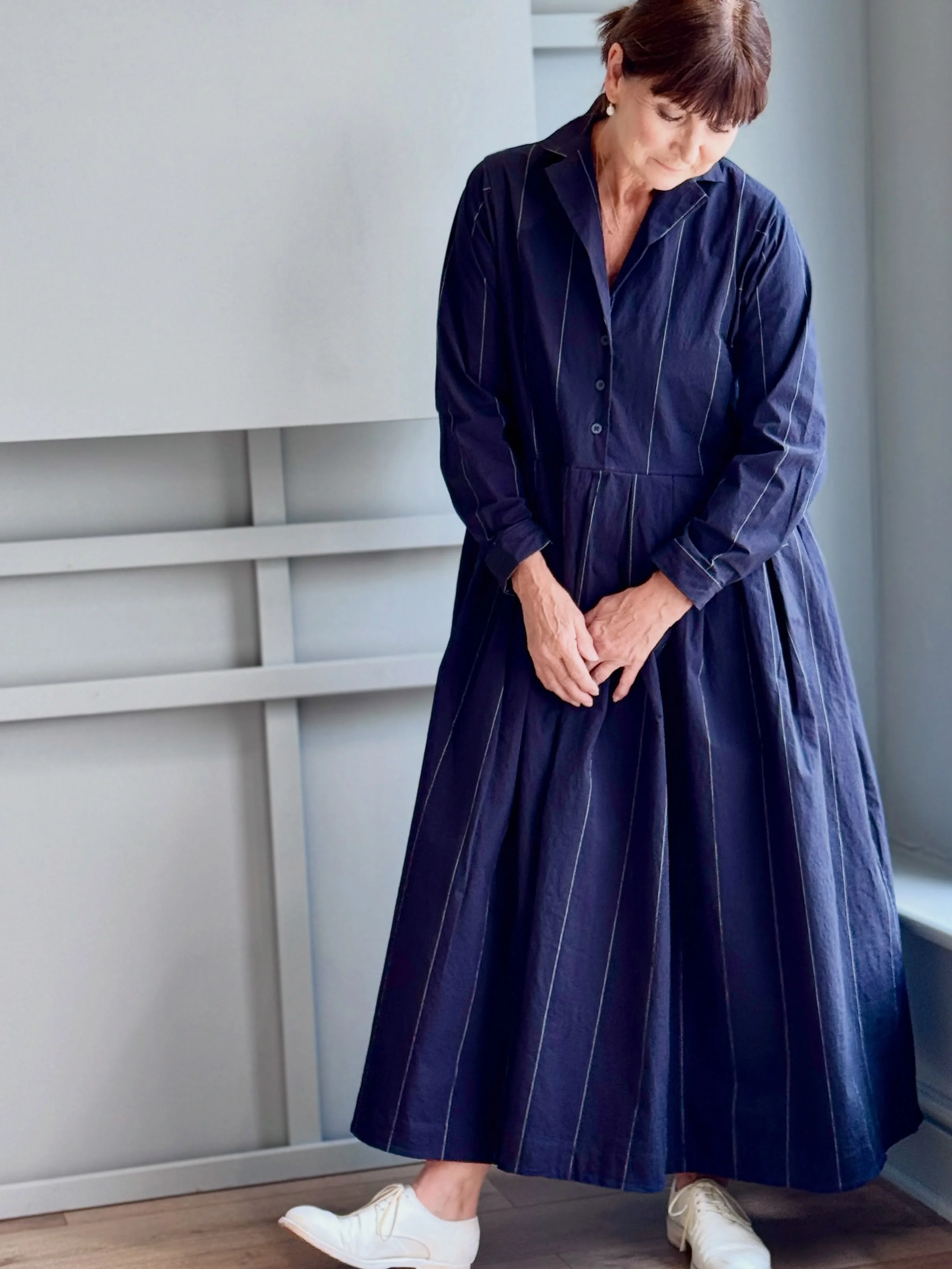 .
&mdash;&mdash;&mdash;&mdash;&mdash;&mdash;&mdash;&mdash;&mdash;&mdash;&mdash;&mdash;&mdash;&mdash;&mdash;&mdash;&mdash;&mdash;&mdash;&mdash;&mdash;&mdash;&mdash;&mdash;&mdash;

FW26  Main Collection 
Drop 2

. Mina Shirt Dress
. In Navy Stripe
. Co