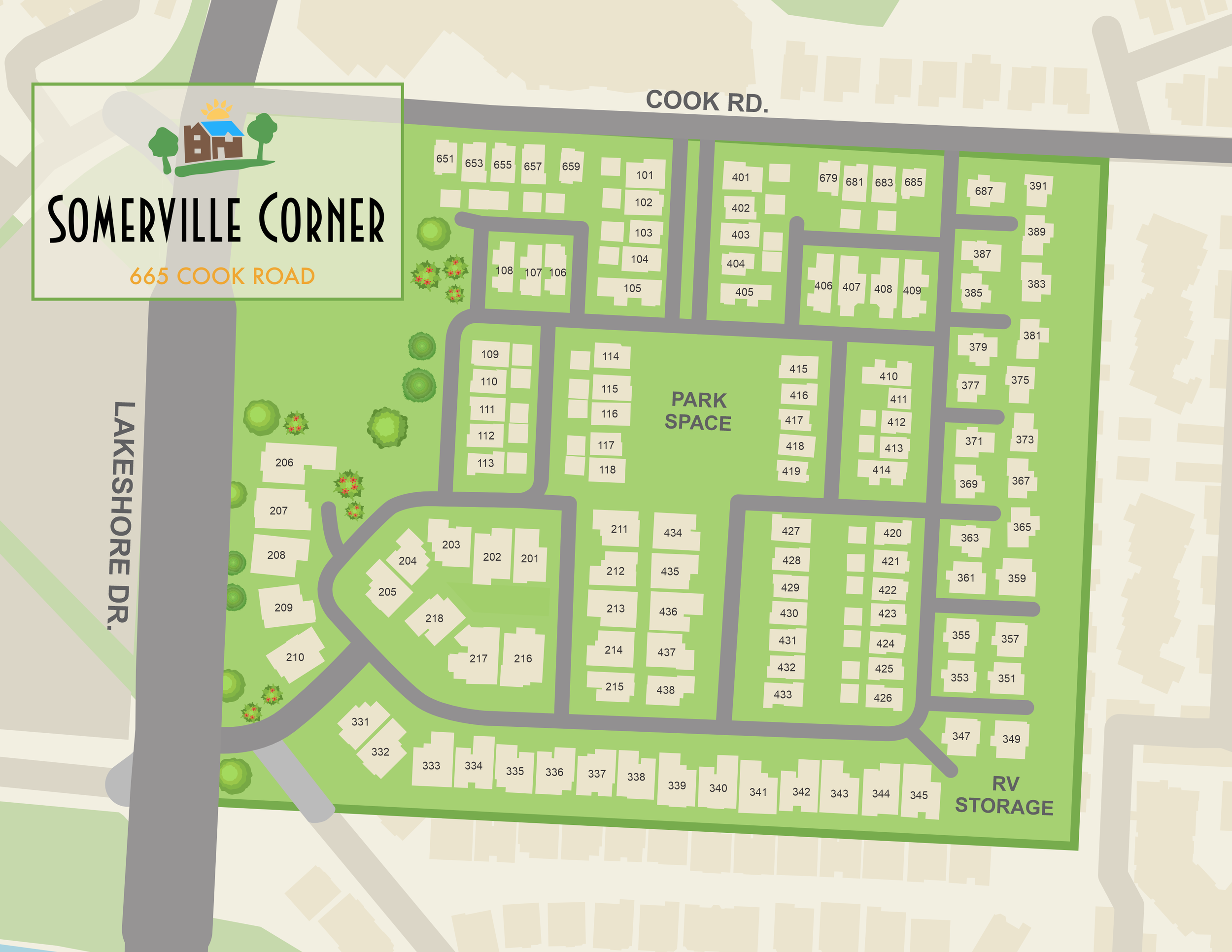Somerville Corner Map