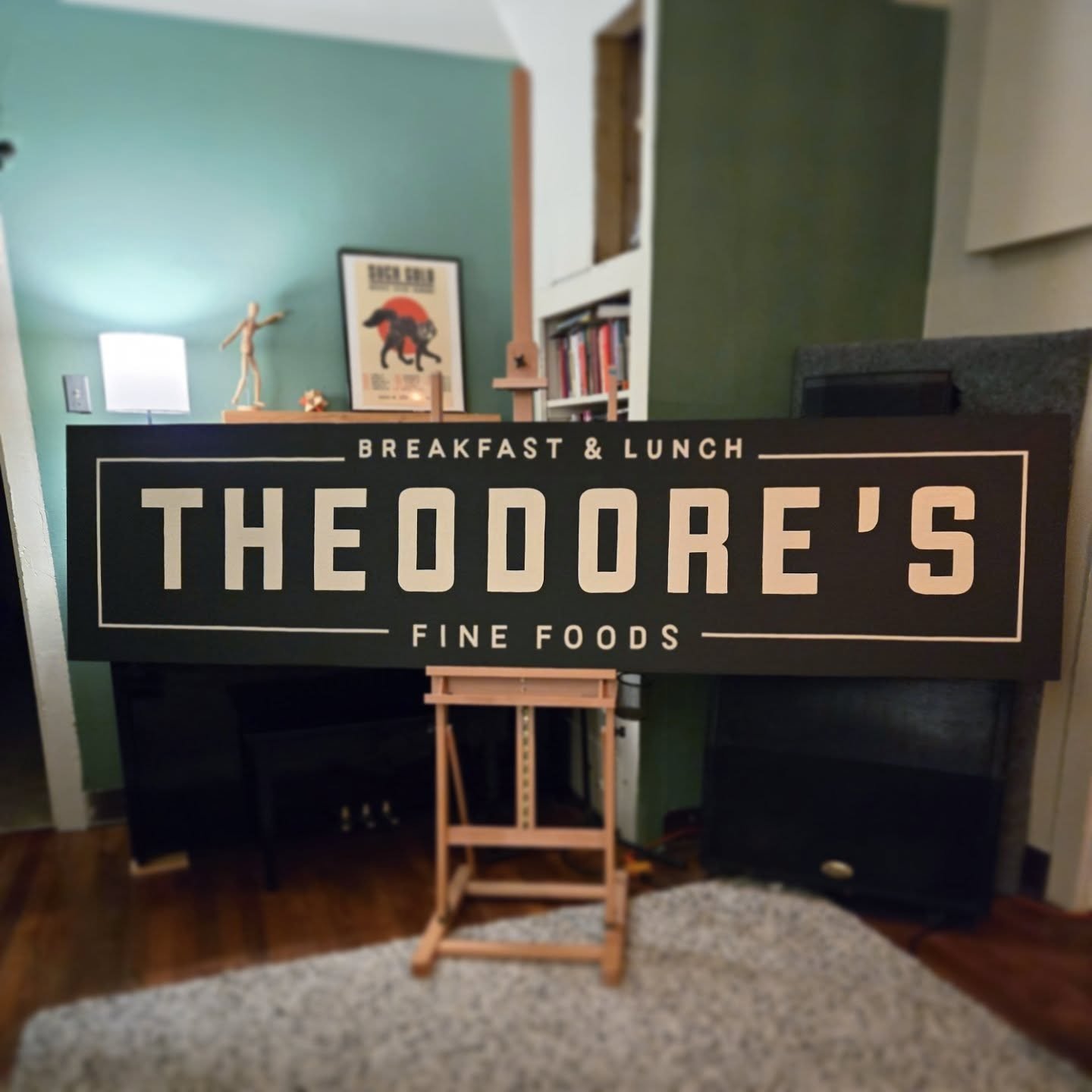Some recent, super clean signs and mascot for @theodoresfinefoods. If you're in Prescott, go grab a bagel and a donut!
.
.
.
#art #artist #instaart #painting #drawing #illustration #signage #lettering #signpainter #bagel #donut #breakfast #lunch #des