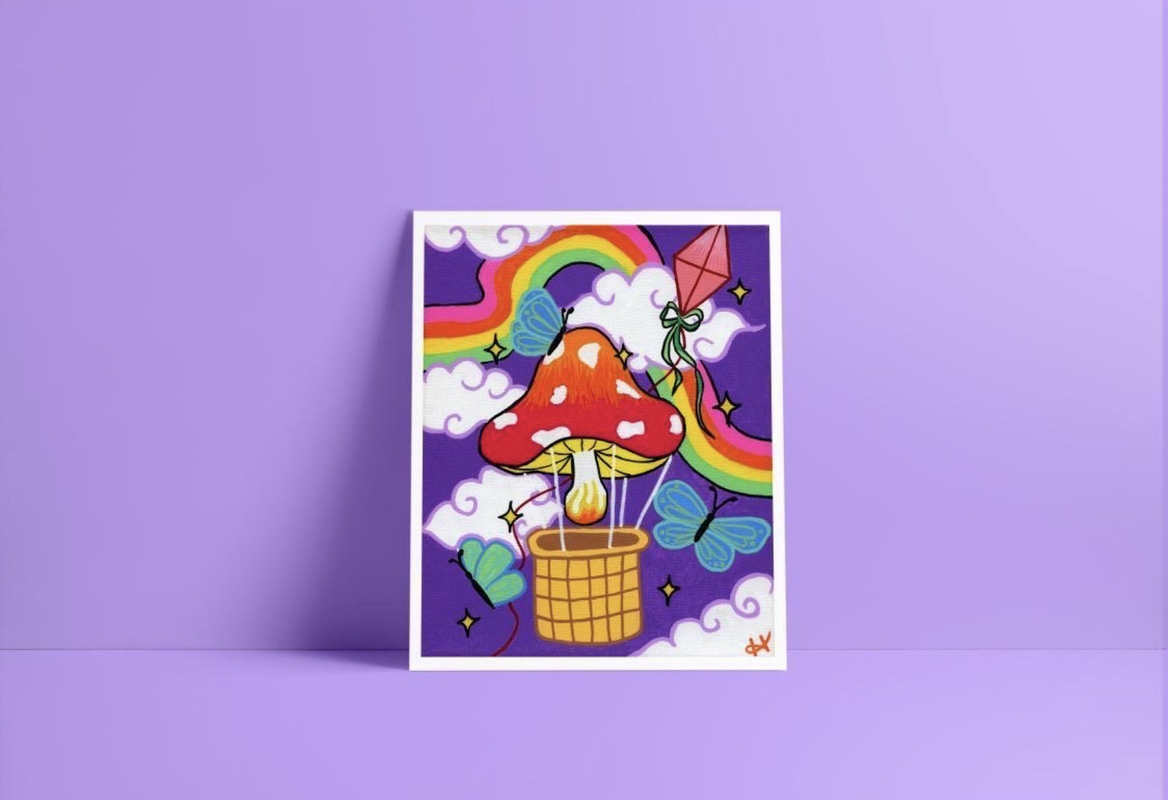 Mushroom Balloon Print