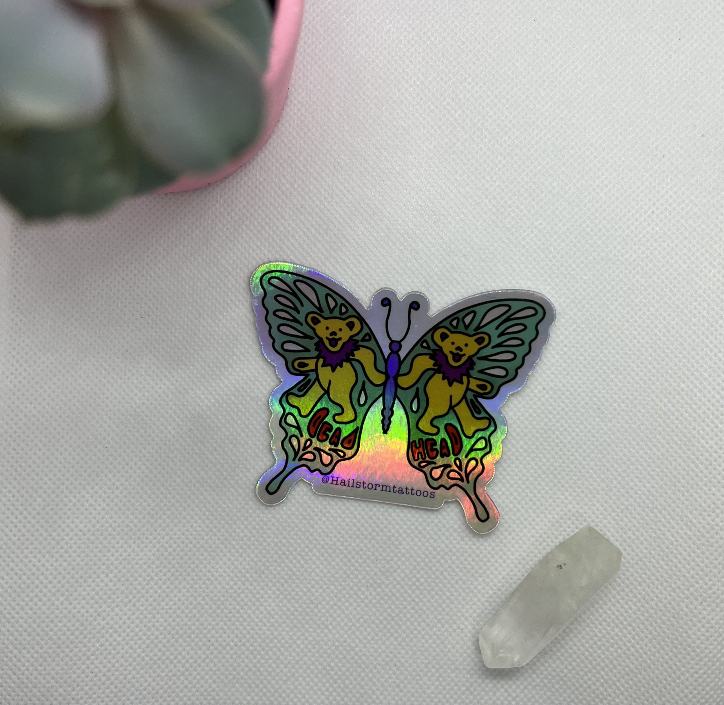 Dancing Bears Butterfly Sticker