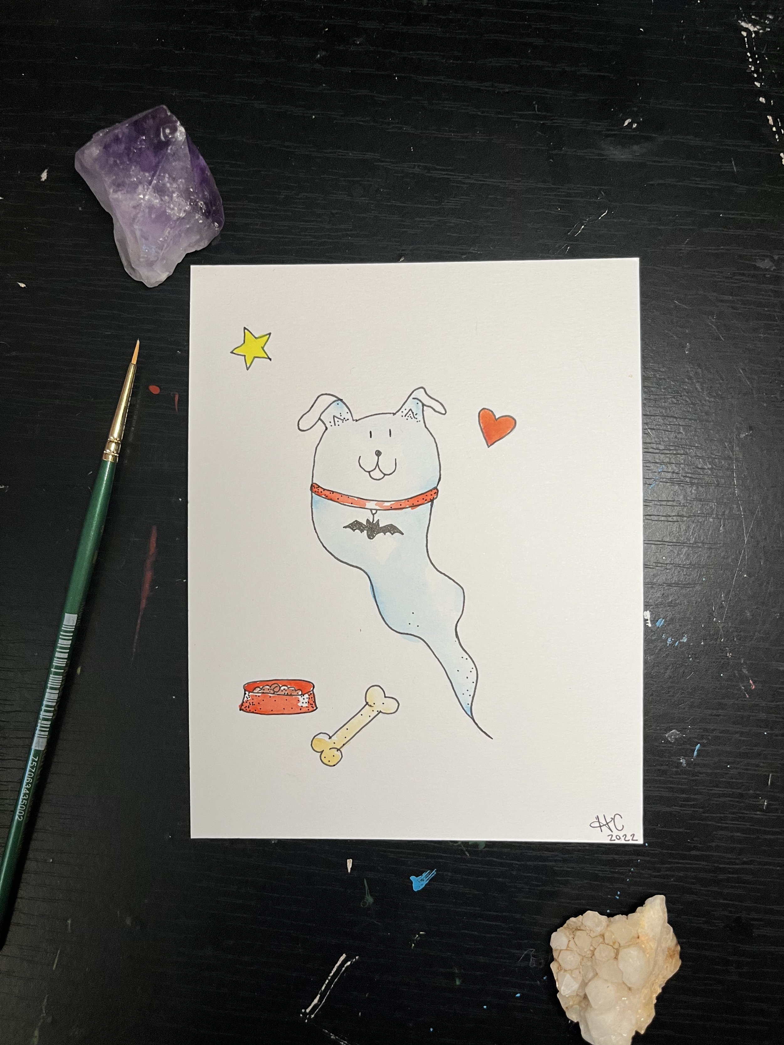 Ghost Doggy Painting
