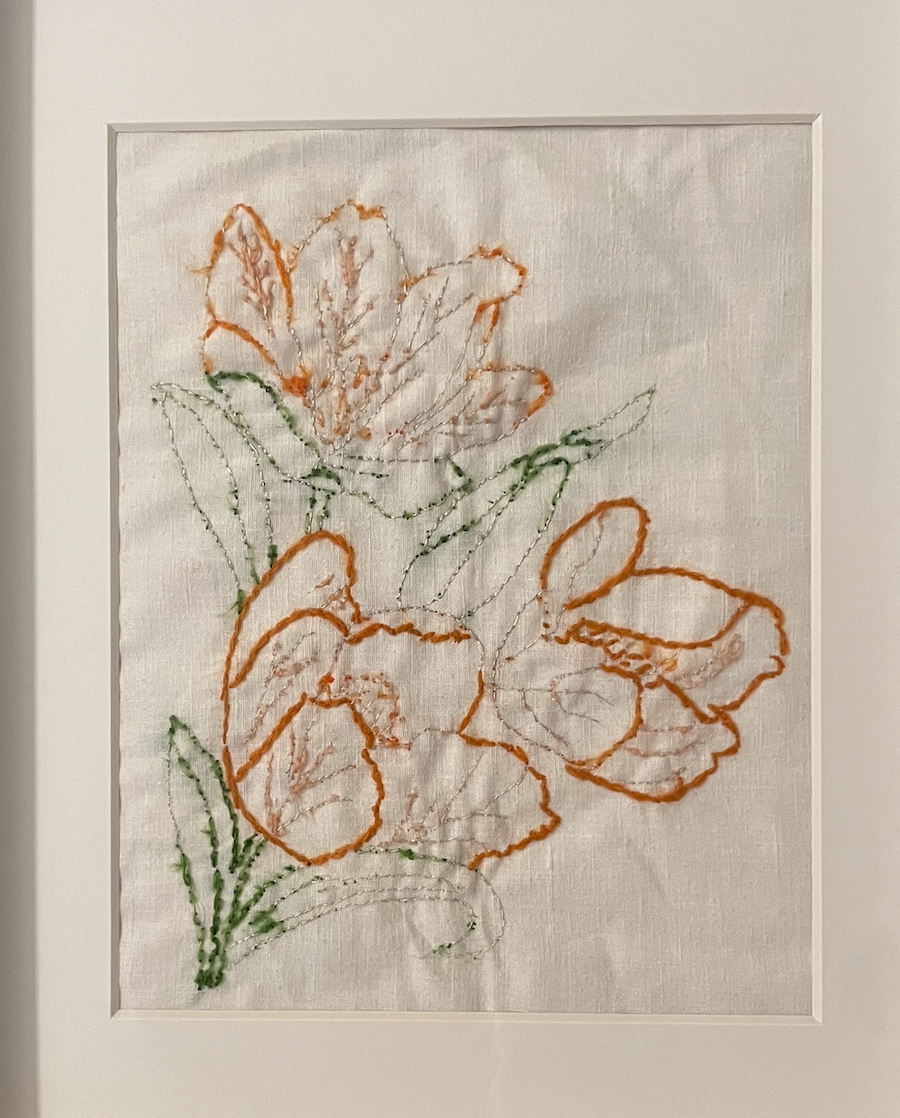 Embroidered Floral Bouquet