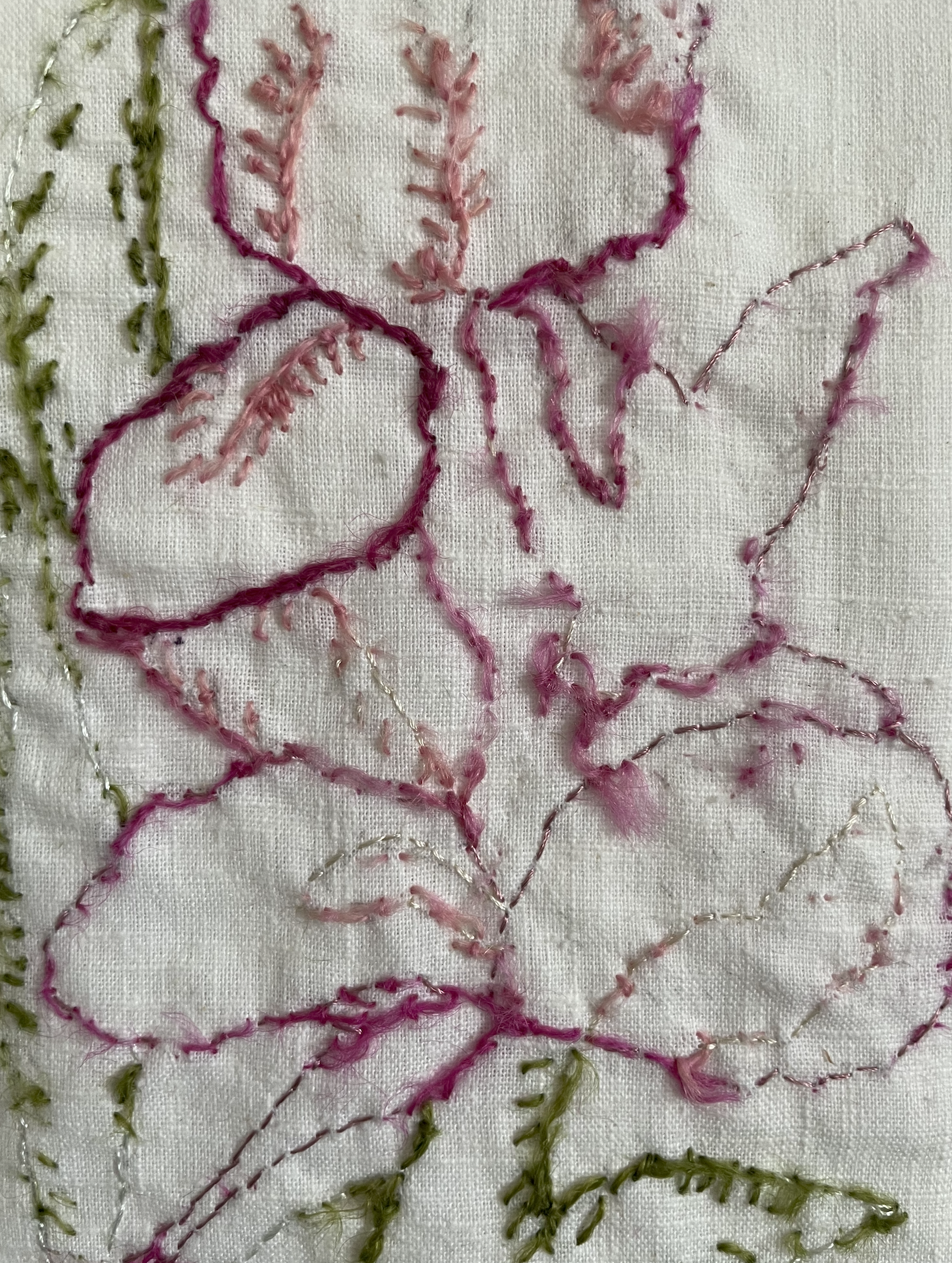 Embroidered Orchid Close up