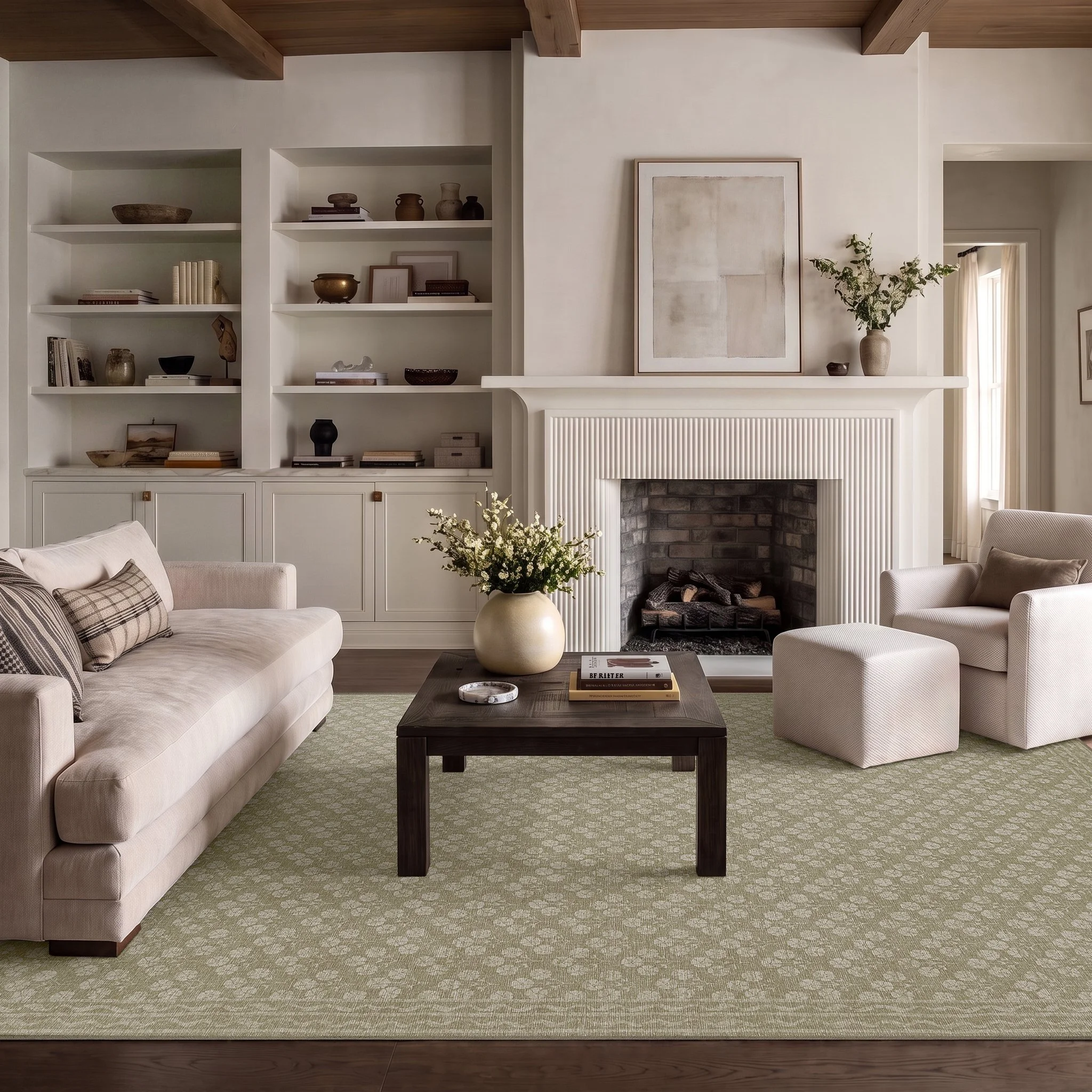 Tumble Rugs | Mayfield Light Green/Ivory