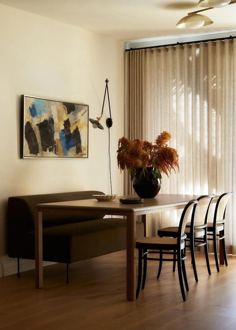Dining area of luxury Brooklyn brownstone unit