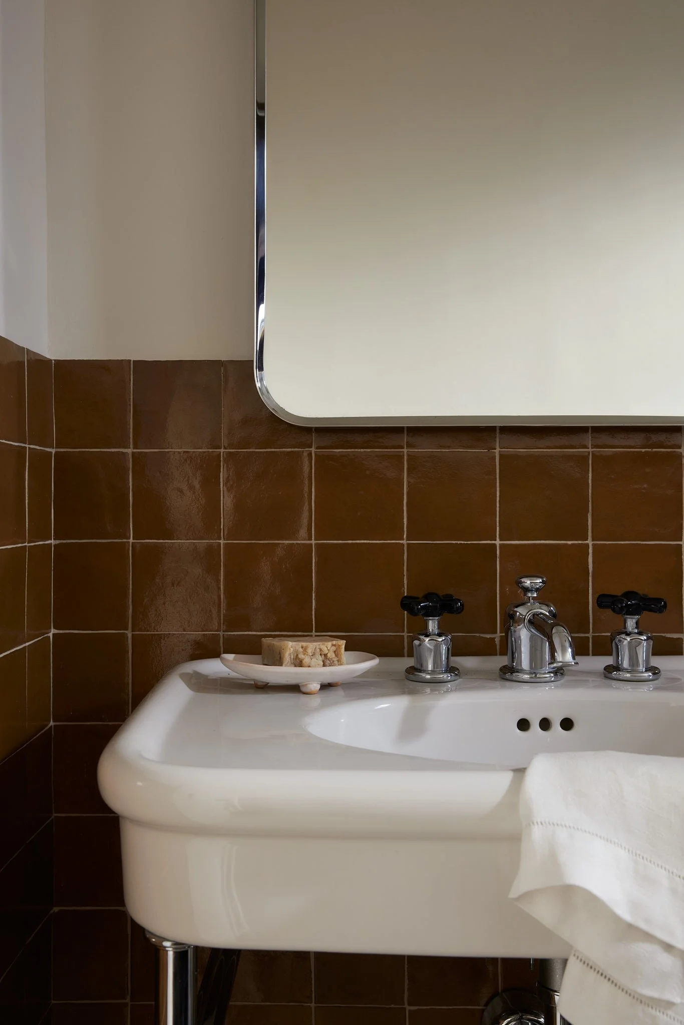 Luxury bathroom design detail in NYC