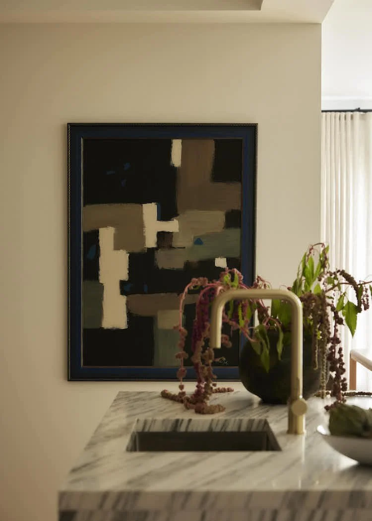 Statement art in Brooklyn kitchen design