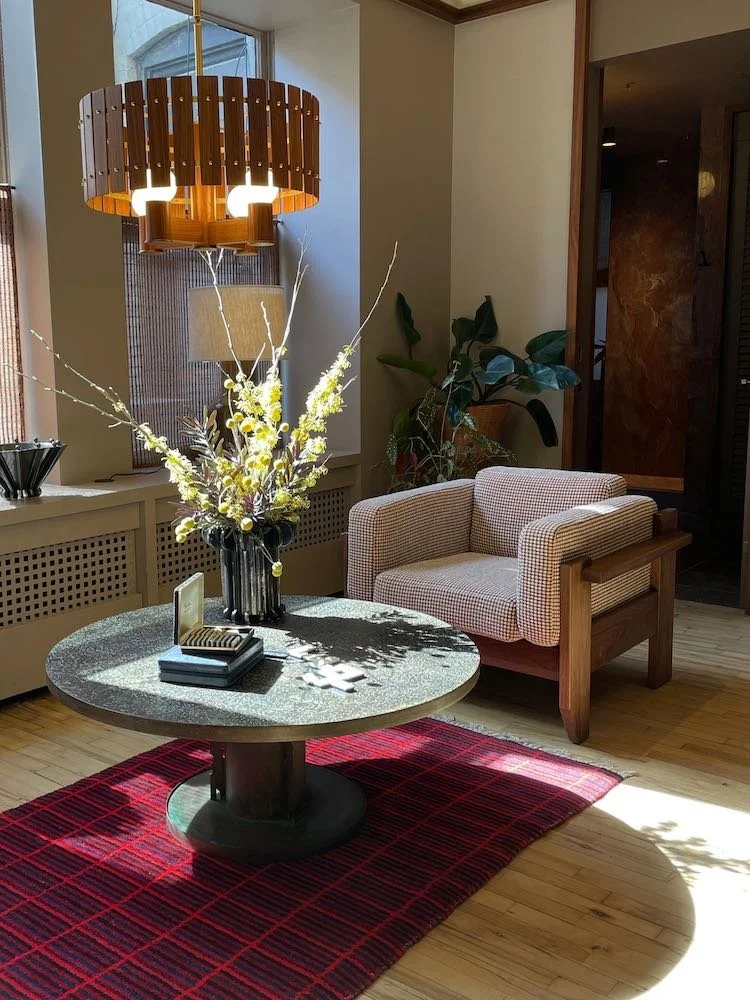 Luxury seating vignette in Lawson Fenning's NYC loft