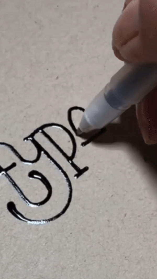 typewriter lettering 