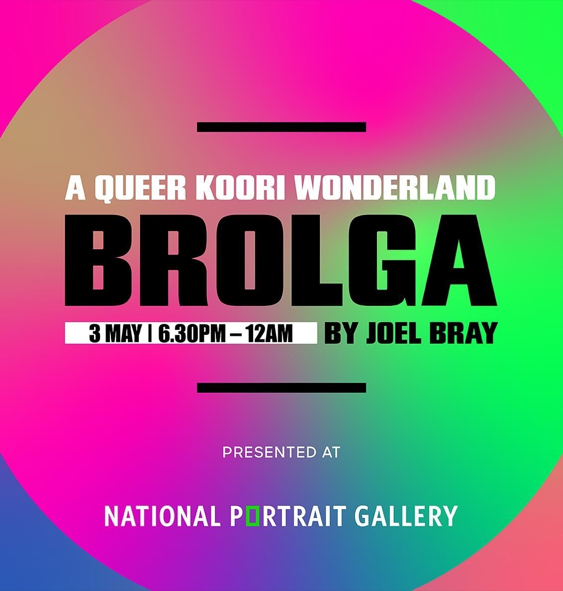 I&rsquo;m so excited to see you all the National Portrait Gallery, @portraitau for Brolga, curated by Joel Bray, @joelbraydance! 🎊🏳️&zwj;🌈🏳️&zwj;⚧️