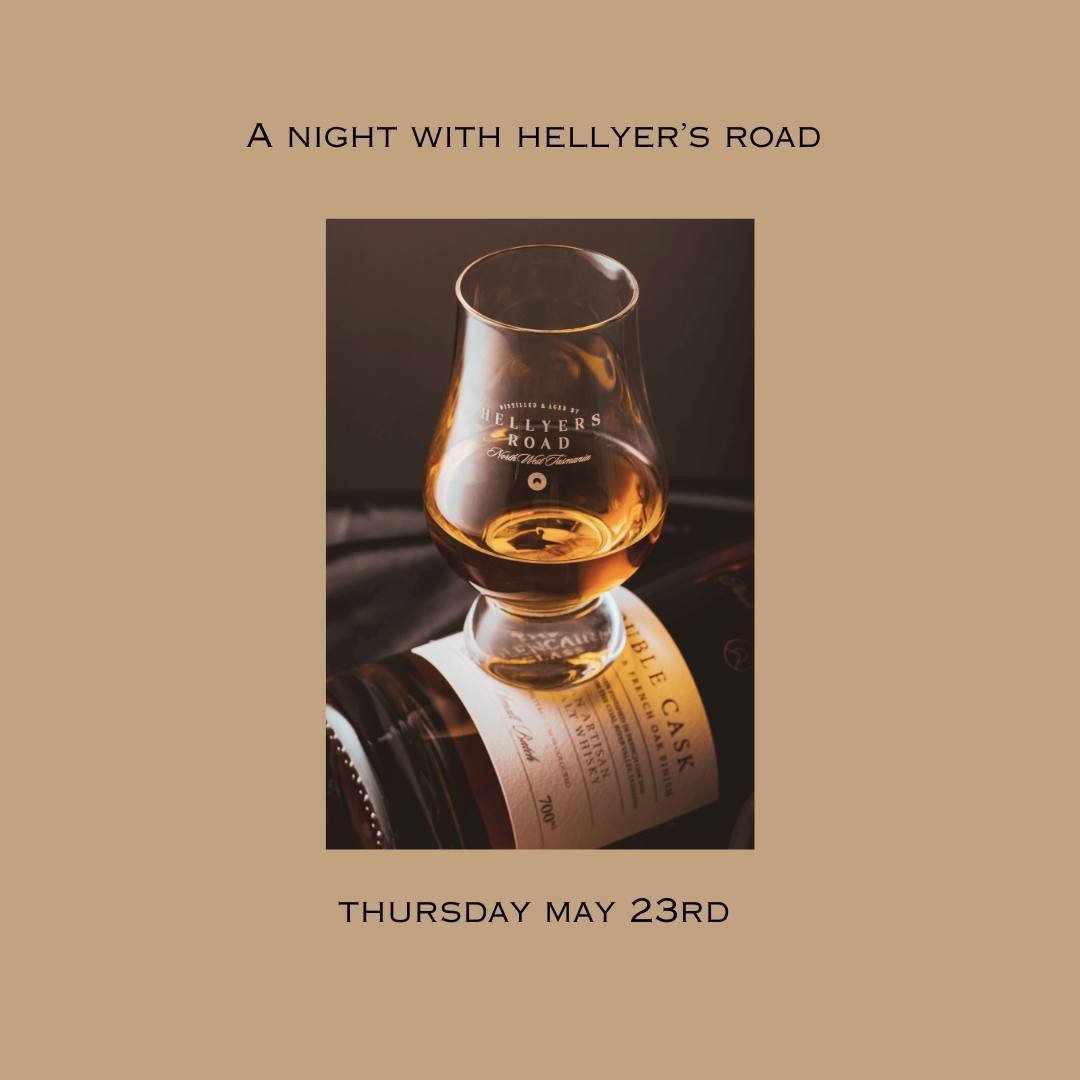 SAVE THE DATE | JOIN US FOR A NIGHT WITH @hellyersroaddistillery⁠
⁠
For family, friends and lovers. Let us take care of your next night out. ⁠
⁠
Swipe to read more.