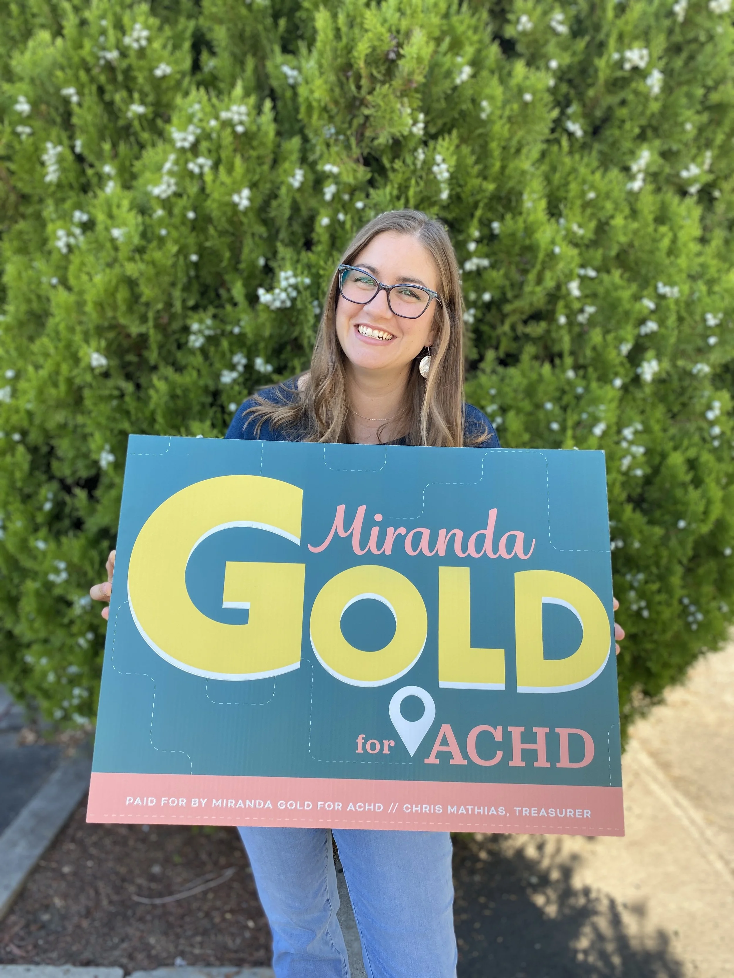 Miranda Gold for ACHD Yard Sign