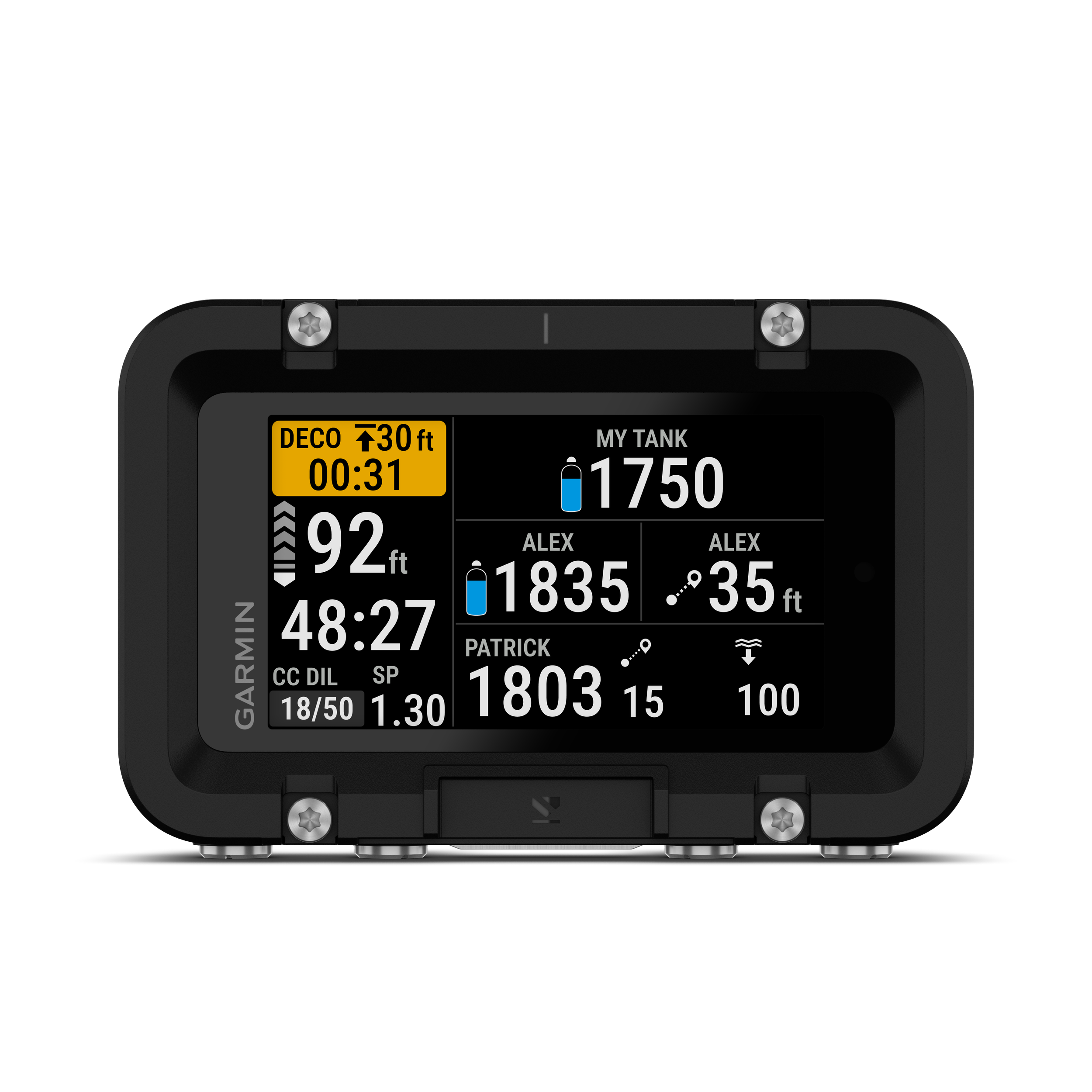 Descent X50i - Messaging Diver Dashboard Datascreen Statute.png