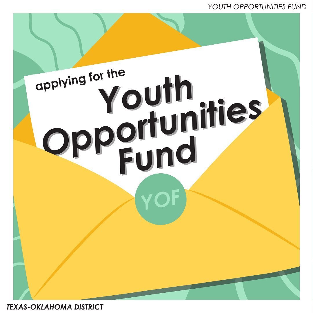 Have you heard? The YOF is now open! Apply now for the Youth Opportunities Fund!🍞💸

&mdash;

Contact Information
District Governor - governor@tokeyclub.com
District Secretary - secretary@tokeyclub.com
District Treasurer - treasurer@tokeyclub.com
Di