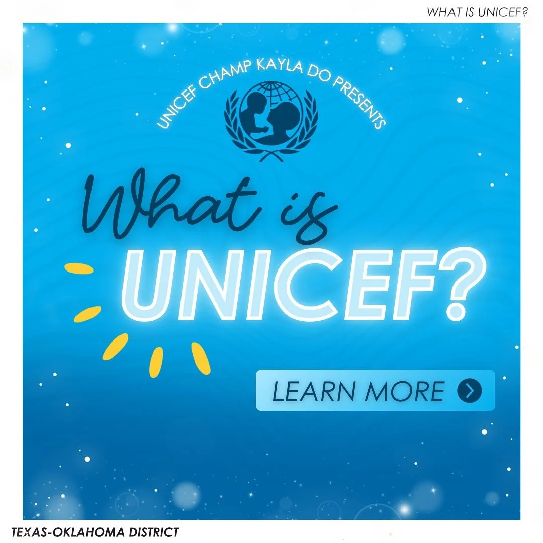 Hey Key Clubbers! 🌟 Get familiar with one of our preferred charities, UNICEF, with our UNICEF Champion Kayla Do! 💙
—
T-O Staff Contact Information
District Governor - governor@tokeyclub.com
District Secretary - secretary@tokeyclub.com
Distr
