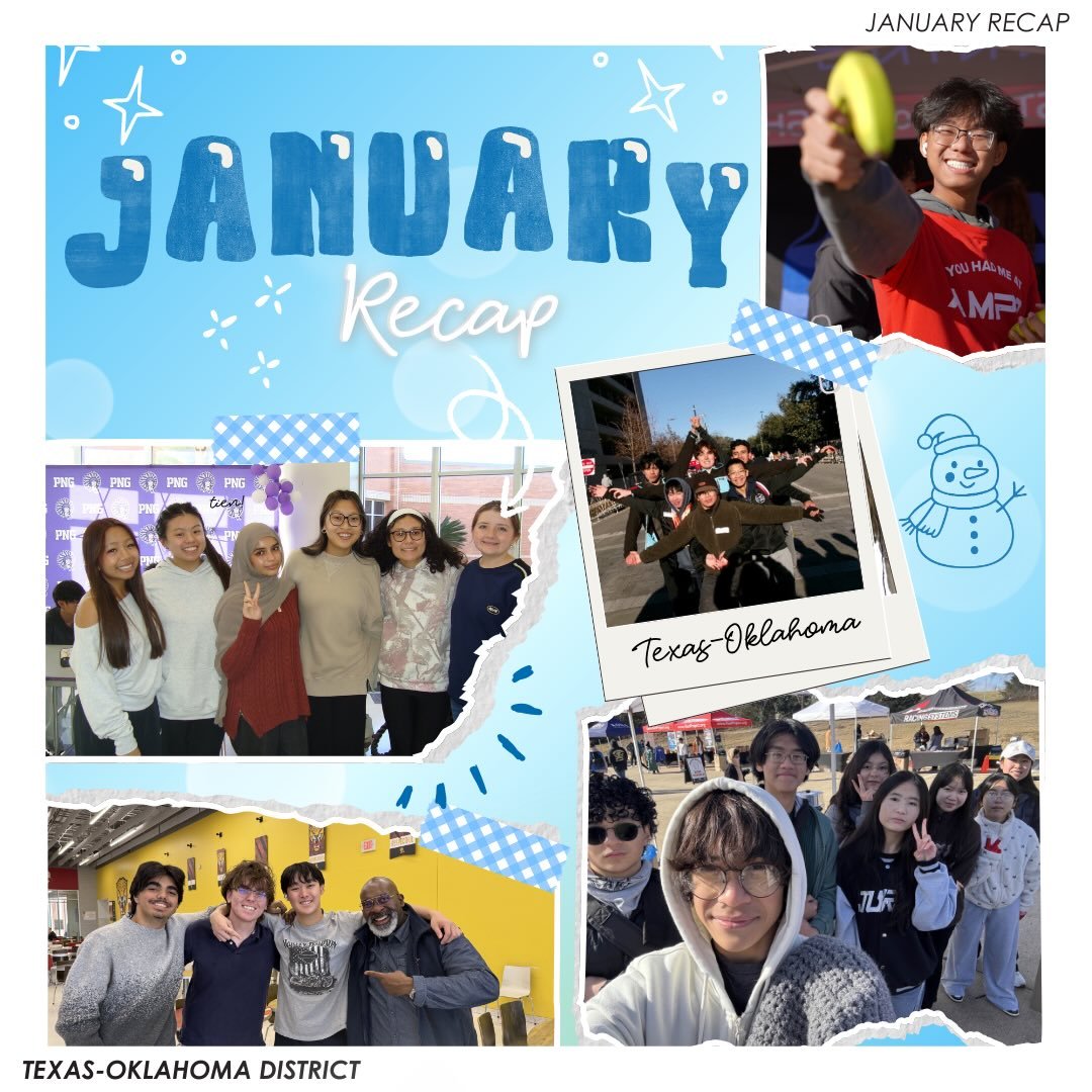 T-O it&rsquo;s time for the January RECAP! ⛄️ Check out what our clubs were up to in the month of January ! ❄️

Want your club to be featured for the next recap? 📸 Have your club webmaster or historian find the Google Drive link in our Linktree in o