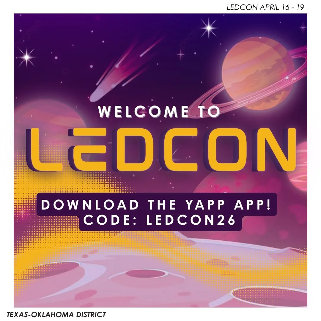 Welcome to LEDCON! 🚀 Registration and C&amp;A Check in starts at 4PM! 📋 Welcoming Activity starts at 6PM! 👾 DOWNLOAD THE YAPP APP FOR SPECIFIC LOCATIONS + TIMES 📲📲📲
&mdash;

T-O Staff Contact Information
District Governor - governor@tokeyclub.c