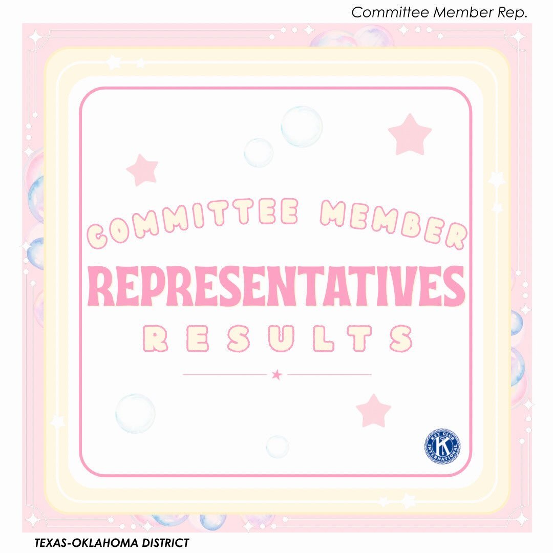 Congratulations to our Committee Member Representatives! Welcome to the team, we are so excited to work with you all! 💙

T-O Staff Contact Information -
District Governor: bisanabdallakc@gmail.com

District Secretary: keysithara@gmail.com
District A