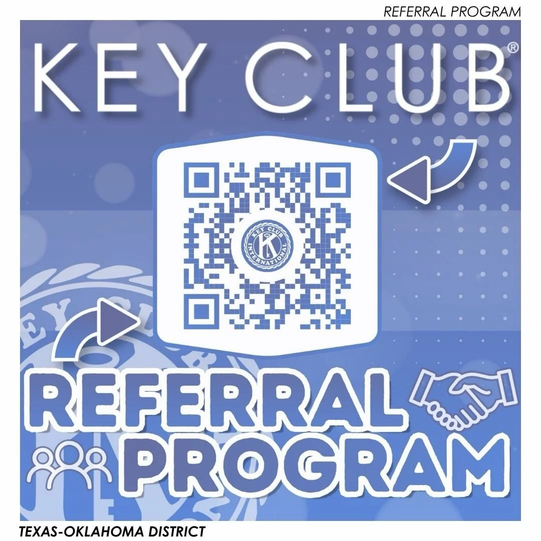 Key Club&rsquo;s Referral Program!! 🤝🤝

Check out how YOU can participate and contribute 🫂

T-O Staff Contact Information -
District Governor: bisanabdallakc@gmail.com

District Secretary: keysithara@gmail.com
District Assistant Secretary: emmabra