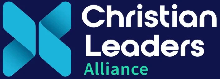 Logo of the Christian Leaders Alliance featuring a stylized butterfly design in blue with the text 'Christian Leaders Alliance' next to it.