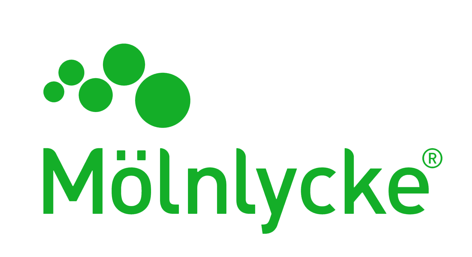 Möllycke logo with green circles above the brand name in green text.