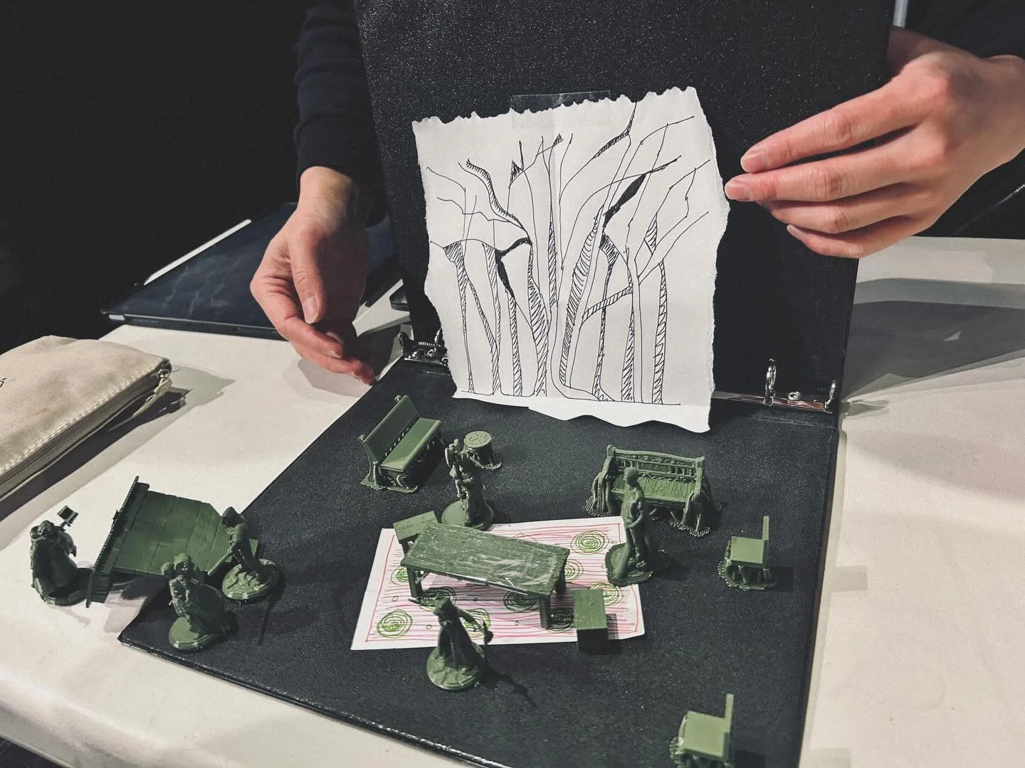 Jill and Nellie&rsquo;s isolated little farm is warm and homey &ndash; until an unexpected visitor shows up!

@jessicawynn.co's production design captures the many moods of The Fox.

See what we&rsquo;re building: April 17 + 18 at 7:30PM and April 19