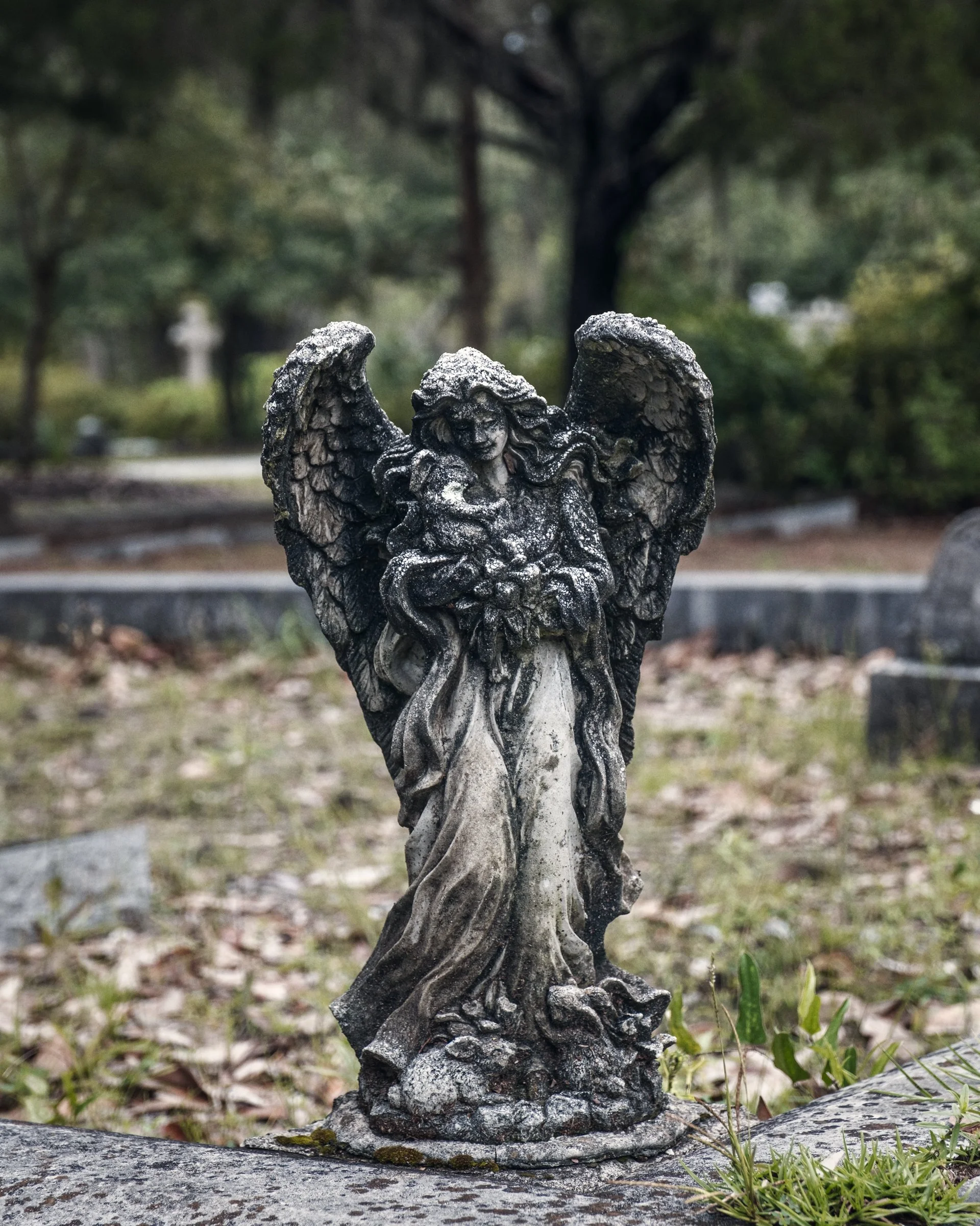 Colonial Park Cemetery, Laurel Grove Cemetery, Bonaventure Cemetery, gravestones, statues, Intimate Moments Within Savannah's Historic Cemeteries