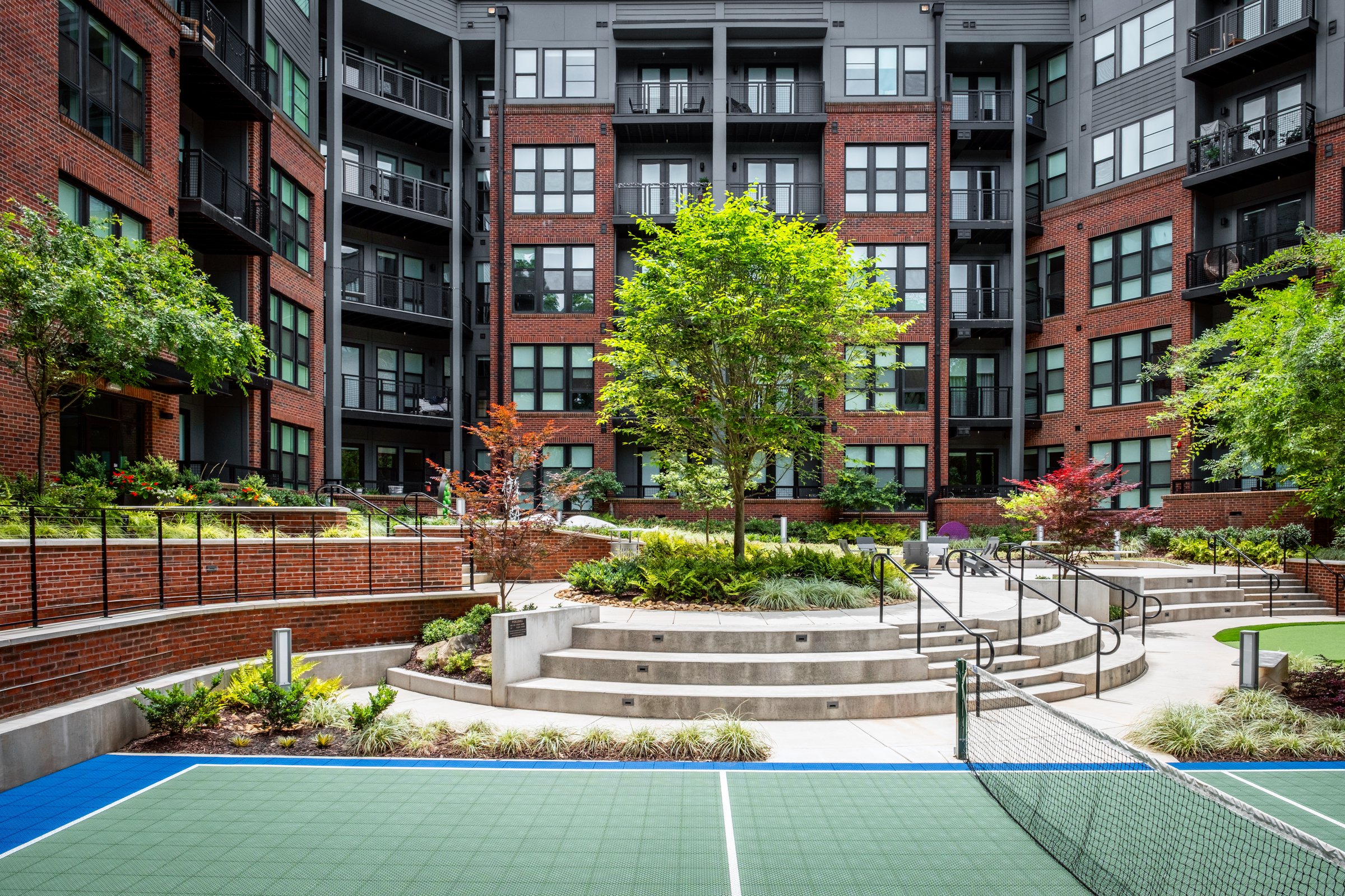 Architectural and landscape photography of Camden NODA highlighting exterior design and functional spaces.