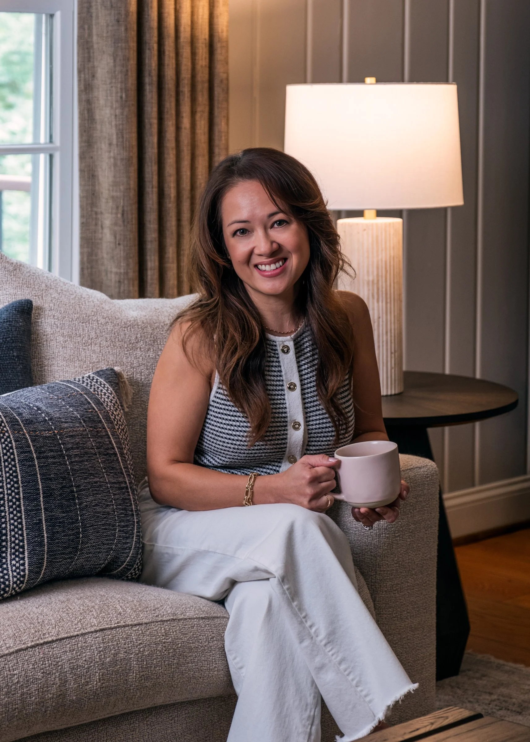 Architectural and design photography of TK Design Group bedroom, moody showcasing interior design.  