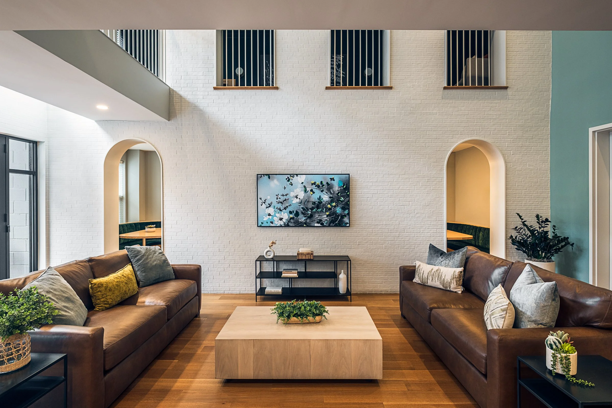 Architectural photography by Paul Lange of Lange Photo Studio, showcasing The Alder in Richmond, VA. The series captures the building's modern design, vibrant communal spaces, rooftop lounge, resort-style pool, highlighting the dynamic living experie