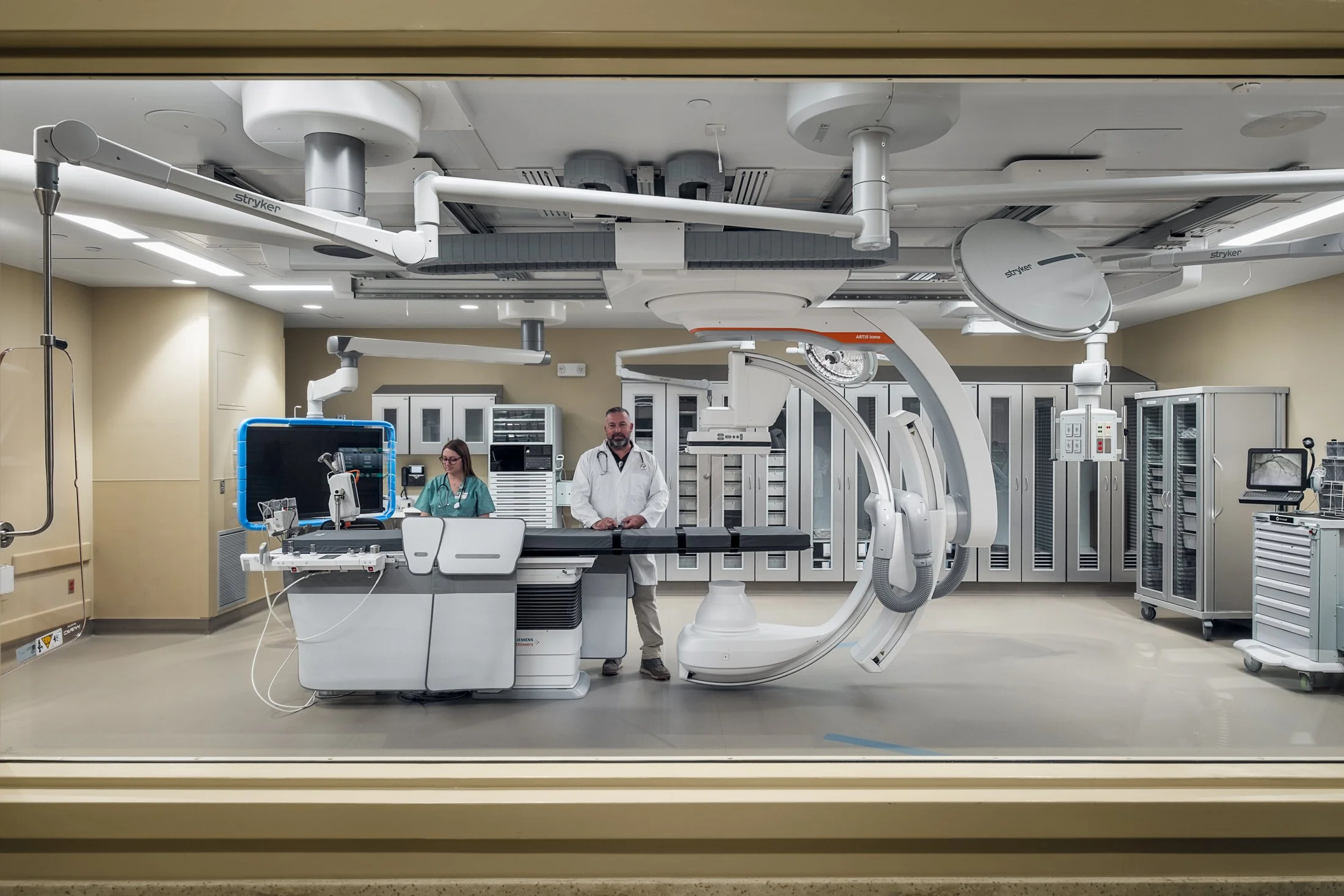 Surgical suite at Atrium Healthcare, featuring advanced medical equipment and sterile environment.