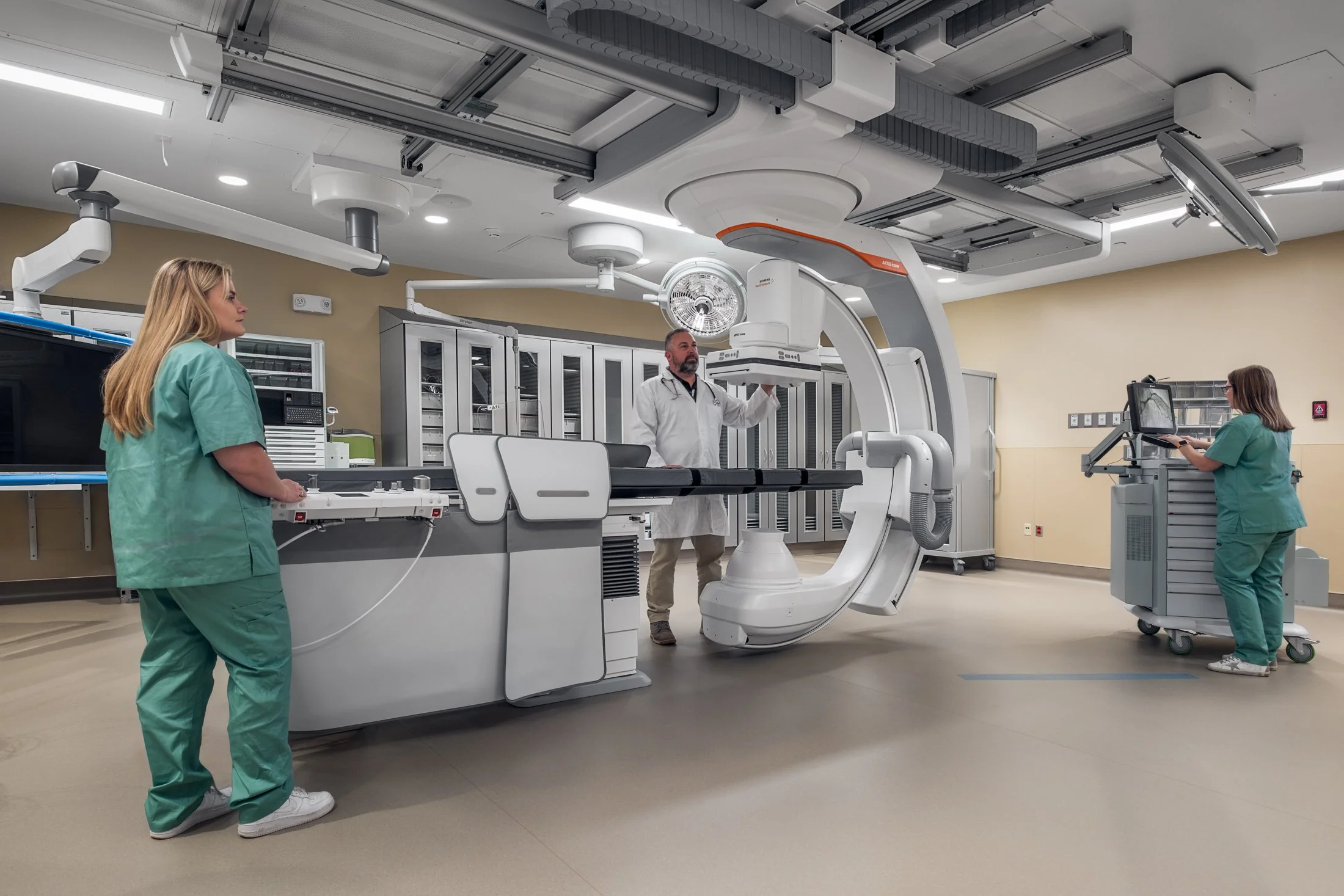 Surgical suite at Atrium Healthcare, featuring advanced medical equipment and sterile environment.