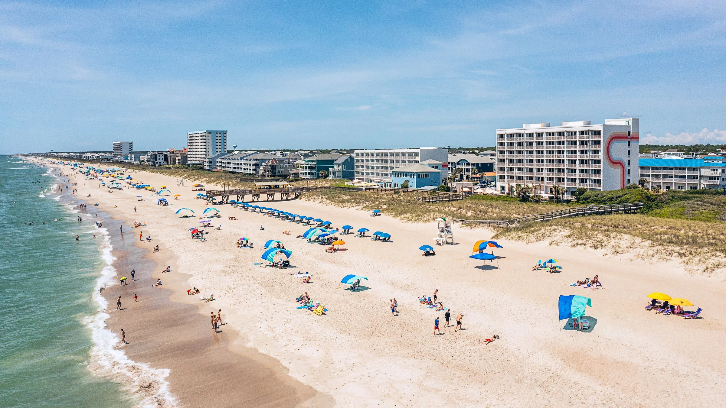 Golden Sands Resort, Carolina Beach, drone, daytime, photographed by Lange Photo Studio. 