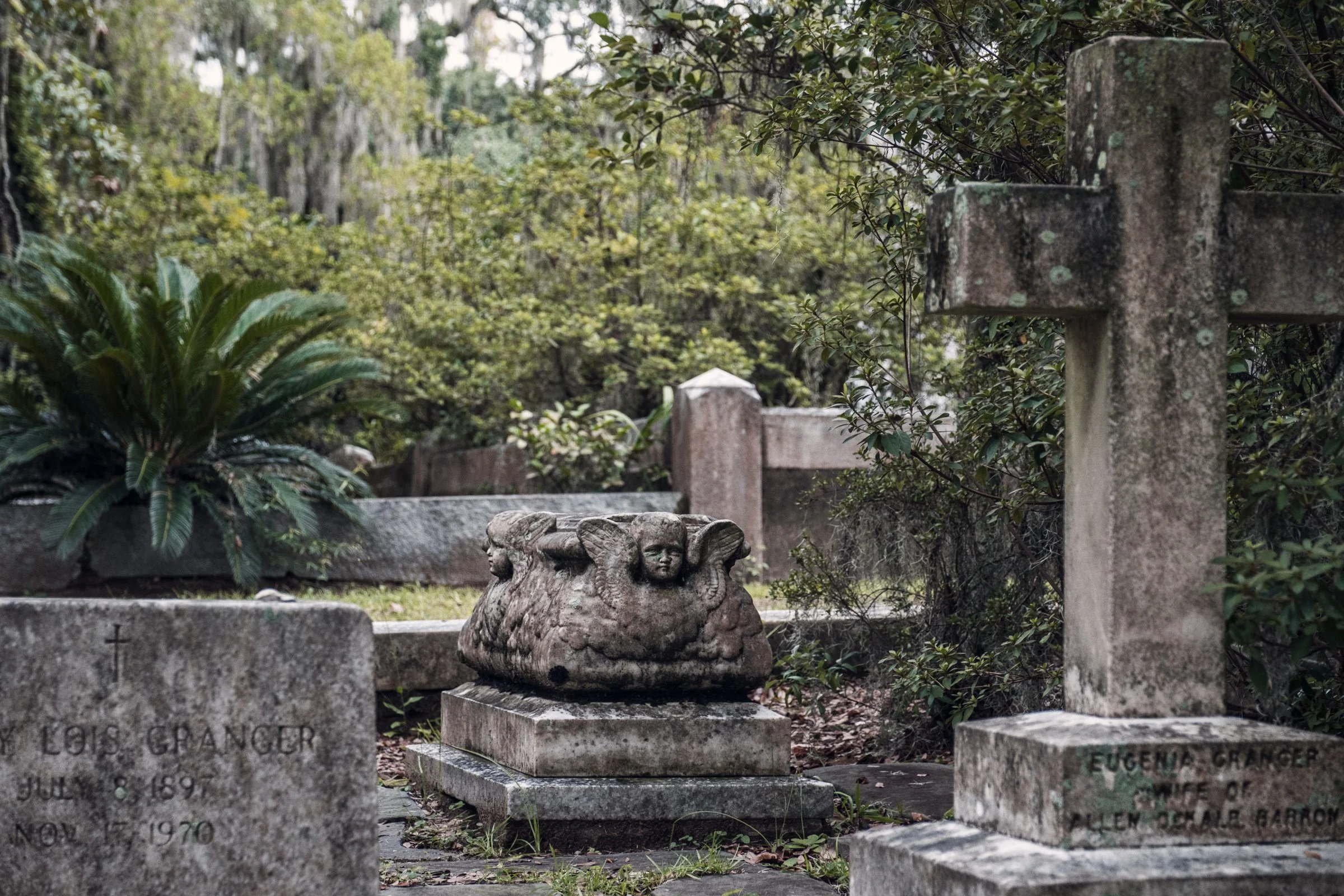 Colonial Park Cemetery, Laurel Grove Cemetery, Bonaventure Cemetery, gravestones, statues, Intimate Moments Within Savannah's Historic Cemeteries