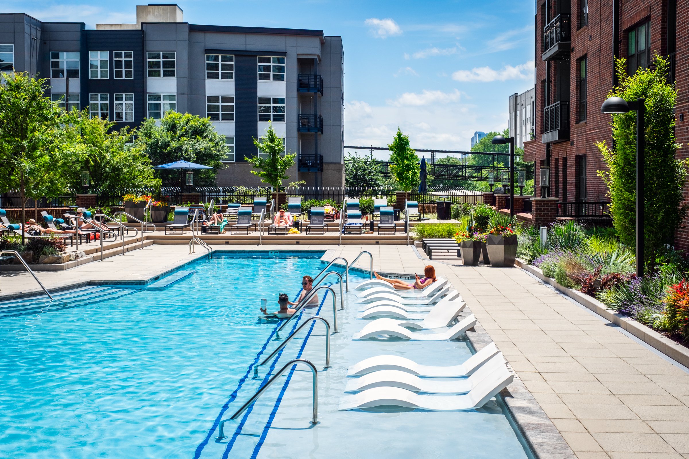 Architectural and landscape photography of Camden NODA highlighting exterior design and functional spaces.