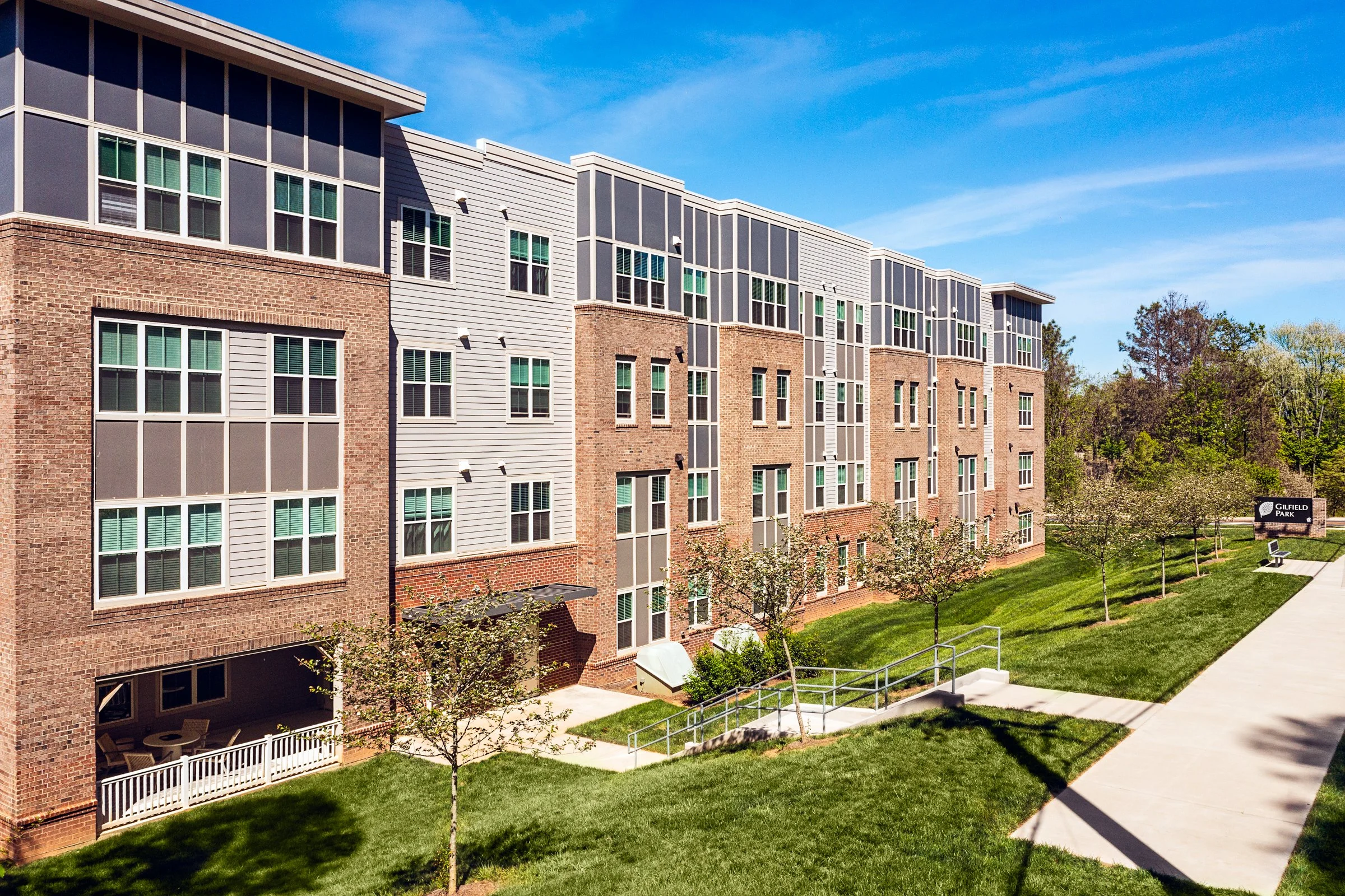 Multi-family affordable housing design in Charlotte, NC – architectural photography by Lange Photo Studio featuring design by Neighboring Concepts.