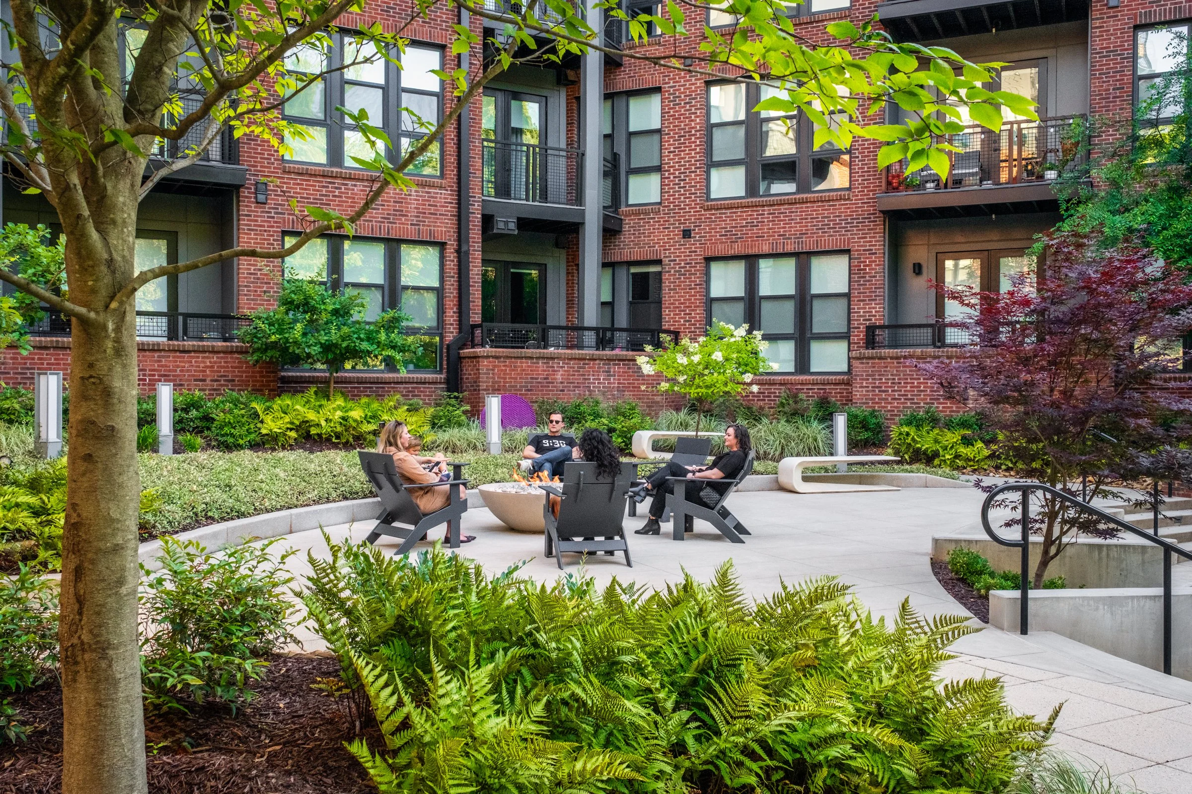 Architectural and landscape photography of Camden NODA highlighting exterior design and functional spaces.