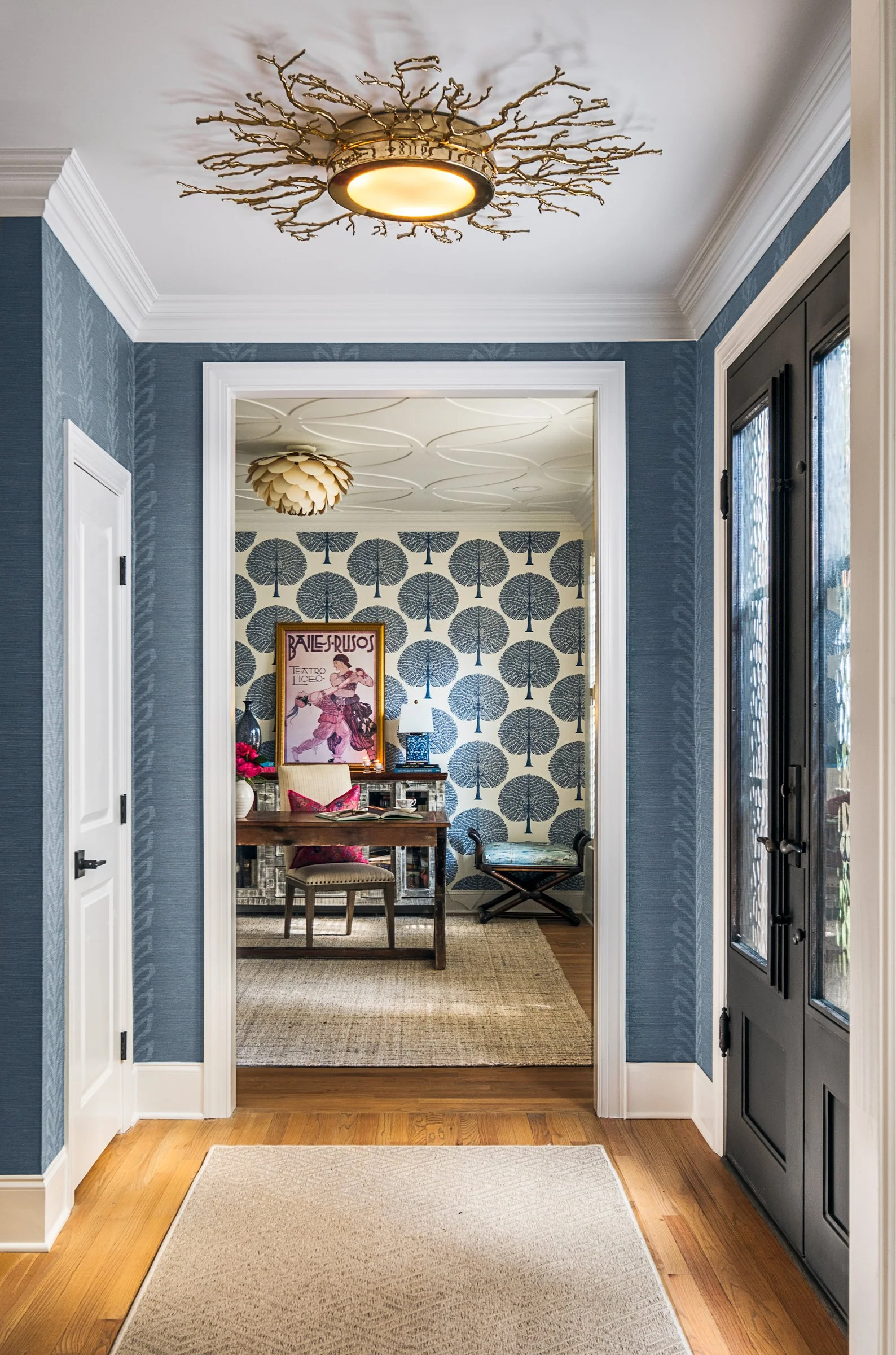 Bardi Designs  luxury residential interior design project featuring a custom kitchen renovation, high-end cabinetry and millwork, detailed tilework, beautifully designed bathrooms, living spaces, and a beautiful study, photographed by Lange Photo Stu