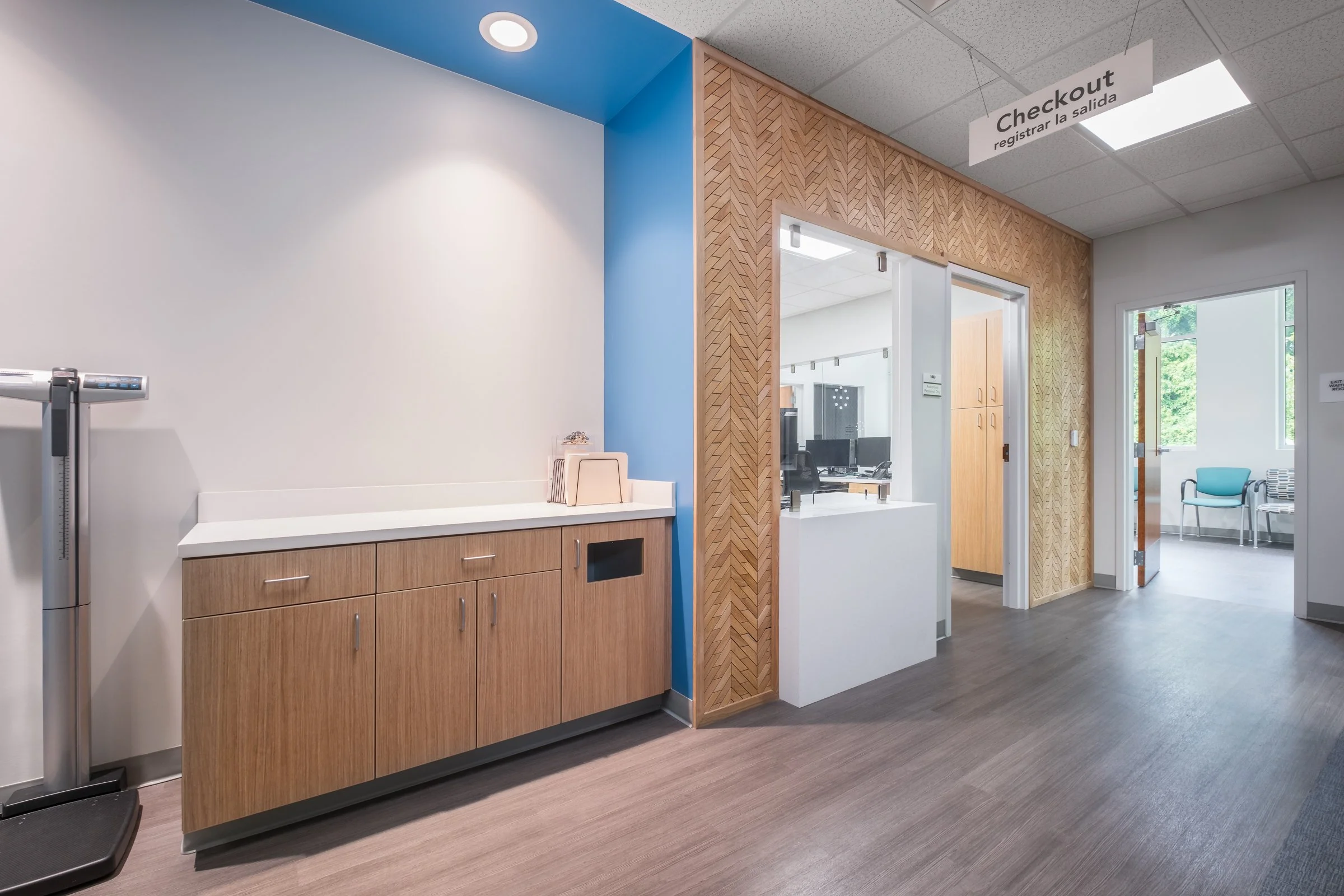 Atrium Health Clinic in Charlotte, NC – architectural photography by Lange Photo Studio featuring design by Neighboring Concepts