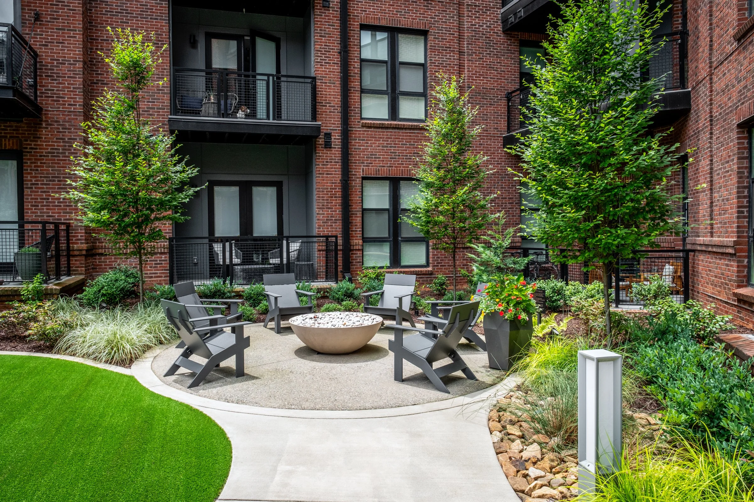Architectural and landscape photography of Camden NODA highlighting exterior design and functional spaces.
