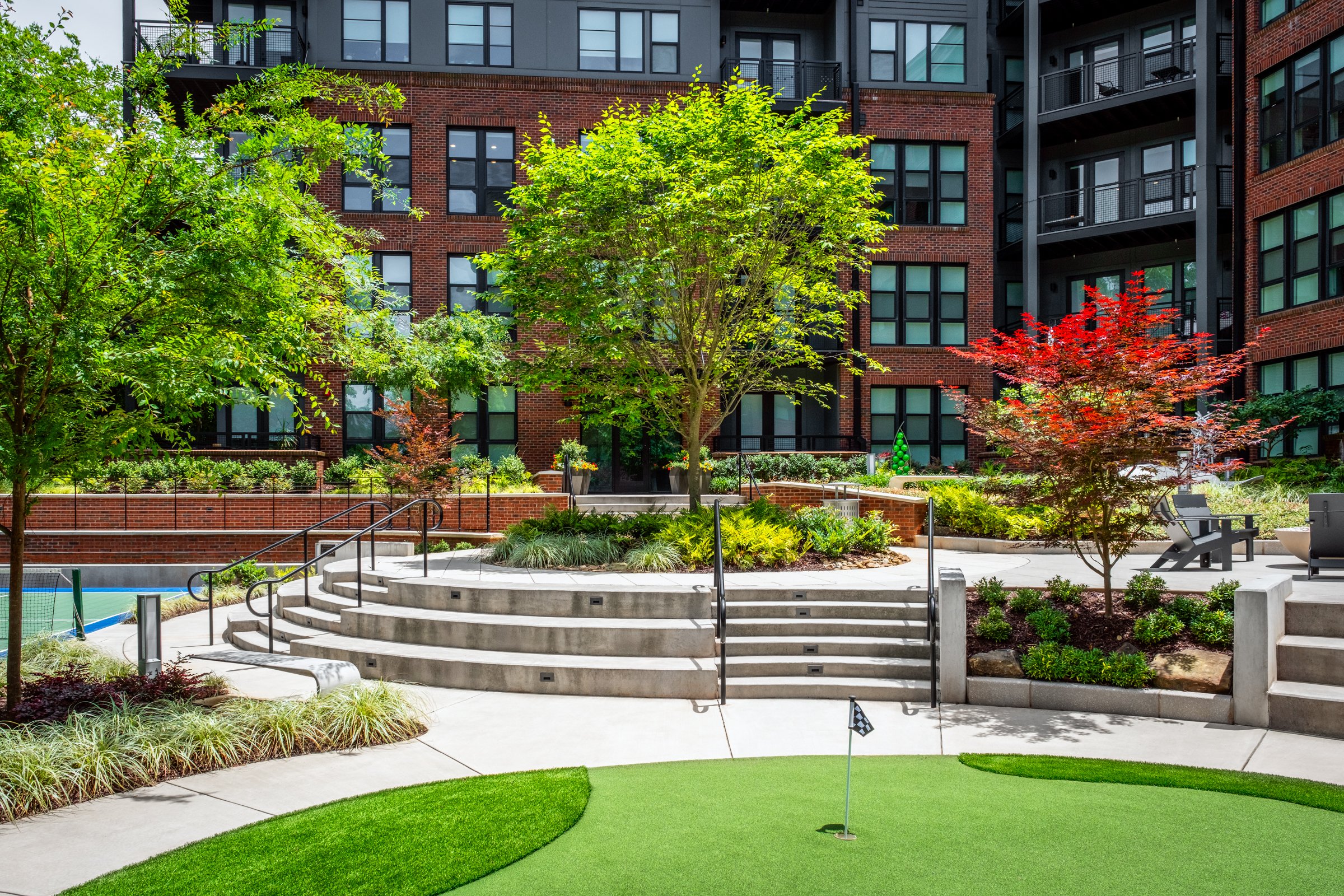 Architectural and landscape photography of Camden NODA highlighting exterior design and functional spaces.