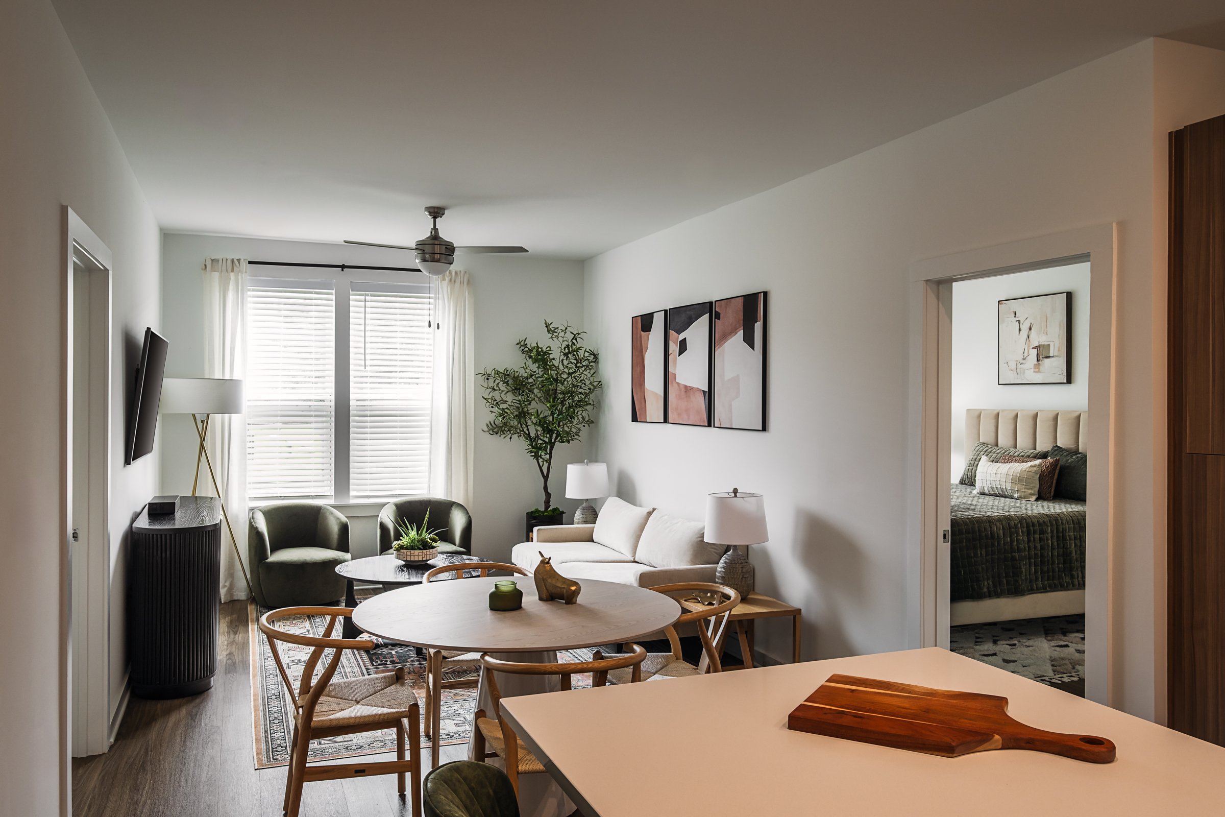 Architectural photography by Paul Lange of Lange Photo Studio, showcasing The Alder in Richmond, VA. The series captures the building's modern design, vibrant communal spaces, rooftop lounge, resort-style pool, highlighting the dynamic living experie