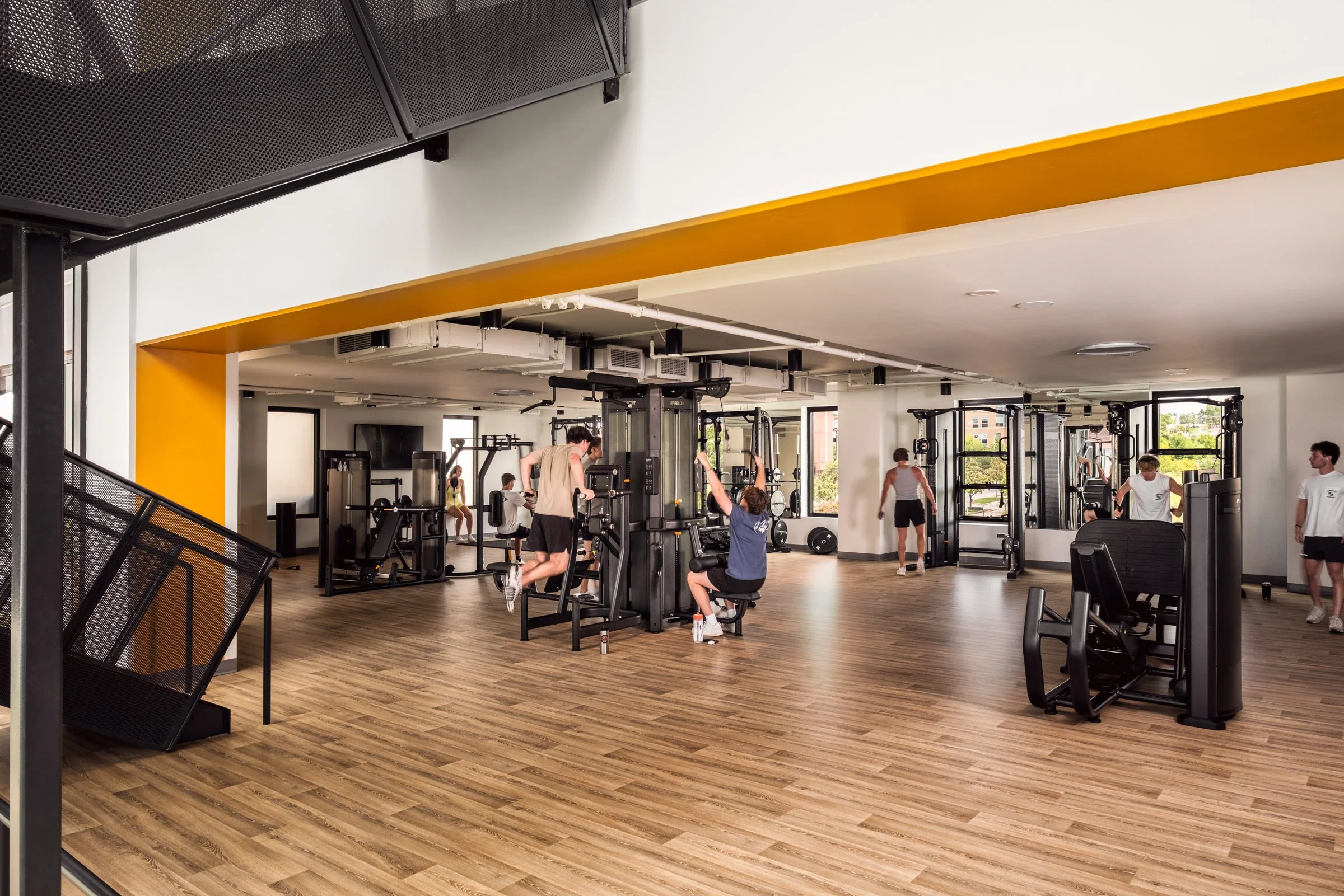 Architectural and lifestyle photography by Paul Lange of Lange Photo Studio, showcasing Gateway 737, a 940-bed student housing community near the University of South Carolina. The series captures the building's modern design, vibrant communal spaces,