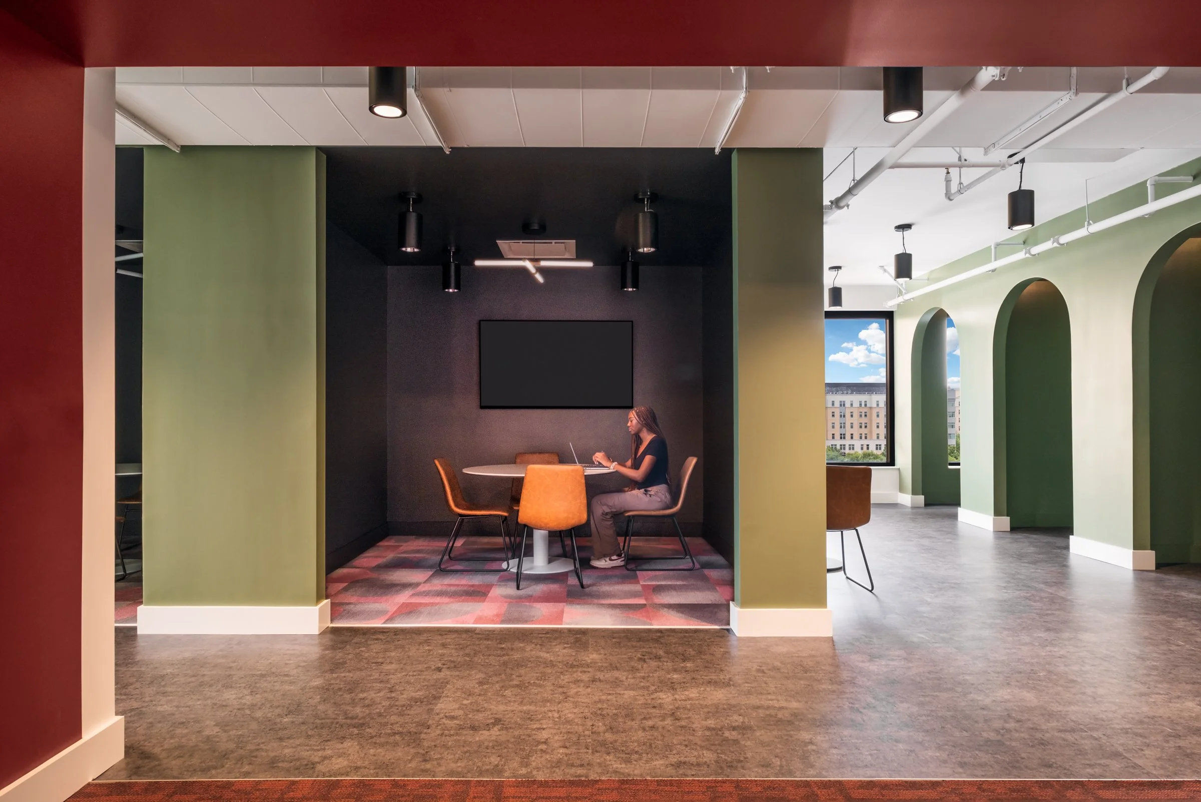 Architectural and lifestyle photography by Paul Lange of Lange Photo Studio, showcasing Gateway 737, a 940-bed student housing community near the University of South Carolina. The series captures the building's modern design, vibrant communal spaces,